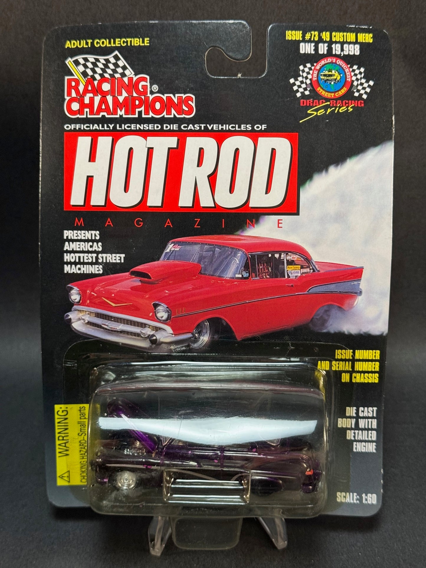 1998 Racing Champions Hot Rod Magazine Issue #73 '49 Custom Merc, Purple