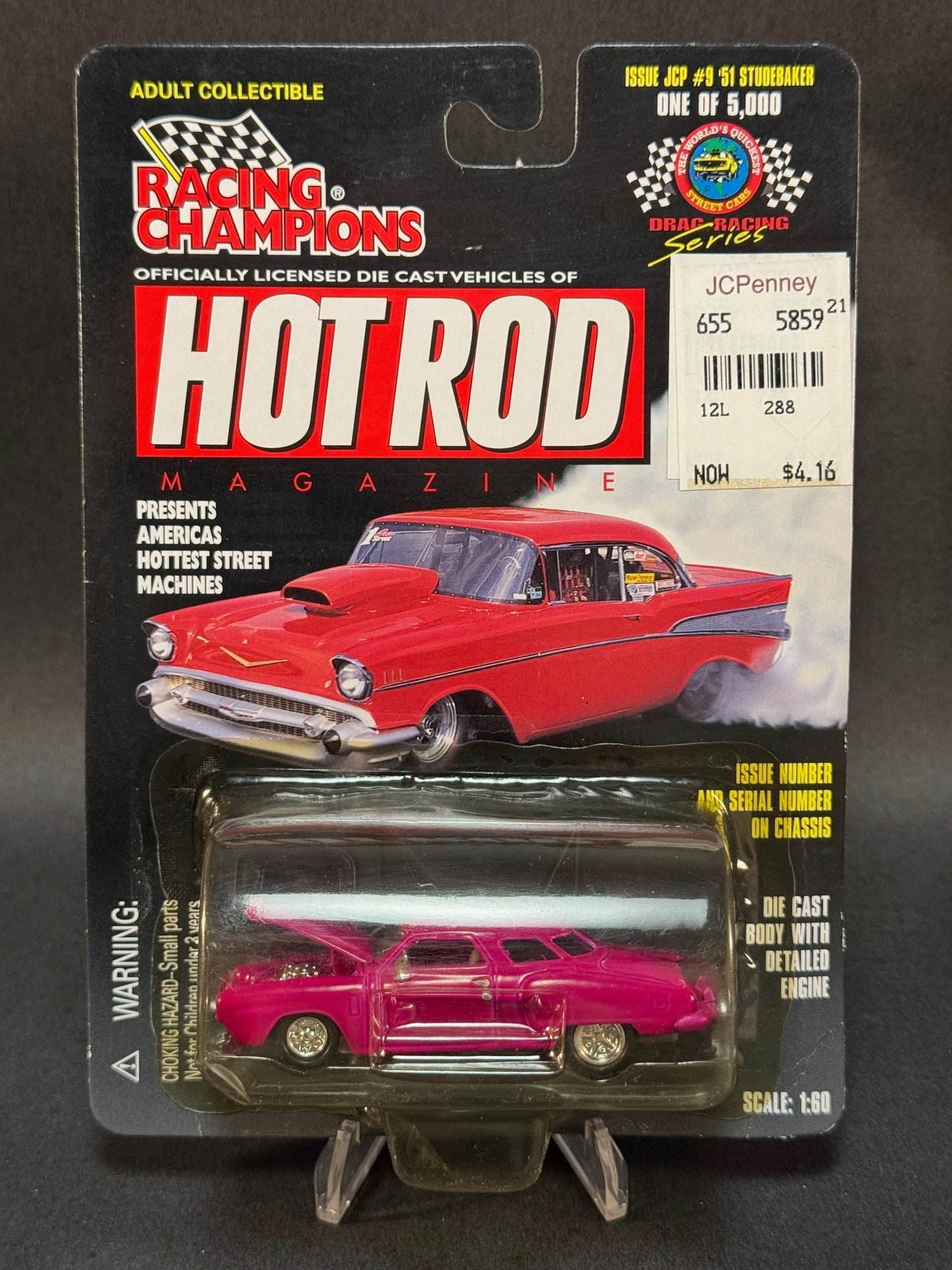 1998 Racing Champions Hot Rod Magazine JC Penney Issue #9 '51 Studebaker, Pink