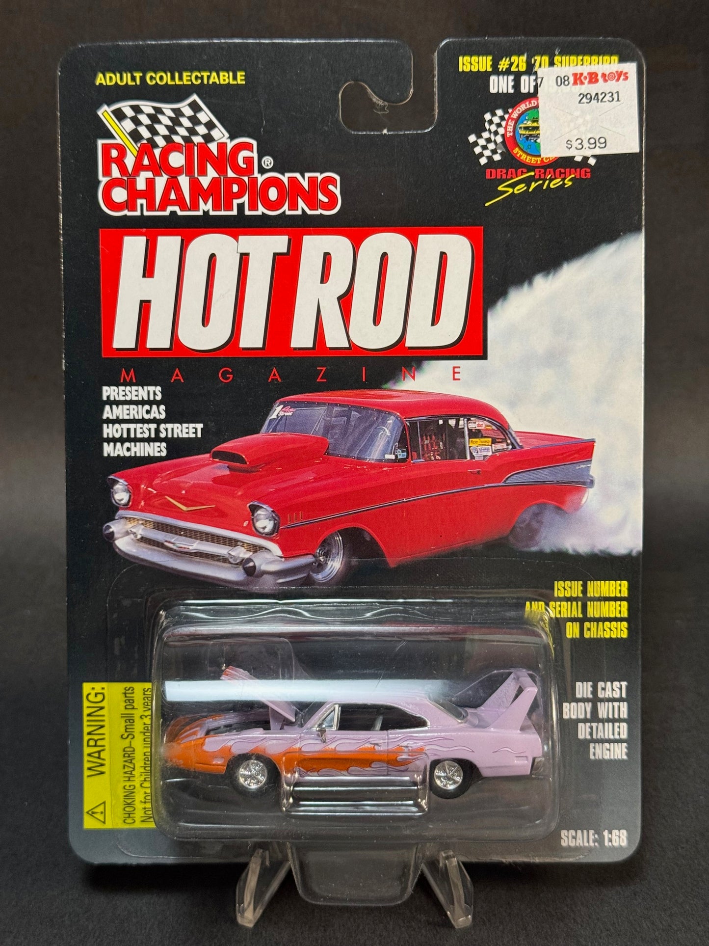 1997 Racing Champions Hot Rod Magazine Issue #26 '70 Superbird, Purple and Orange