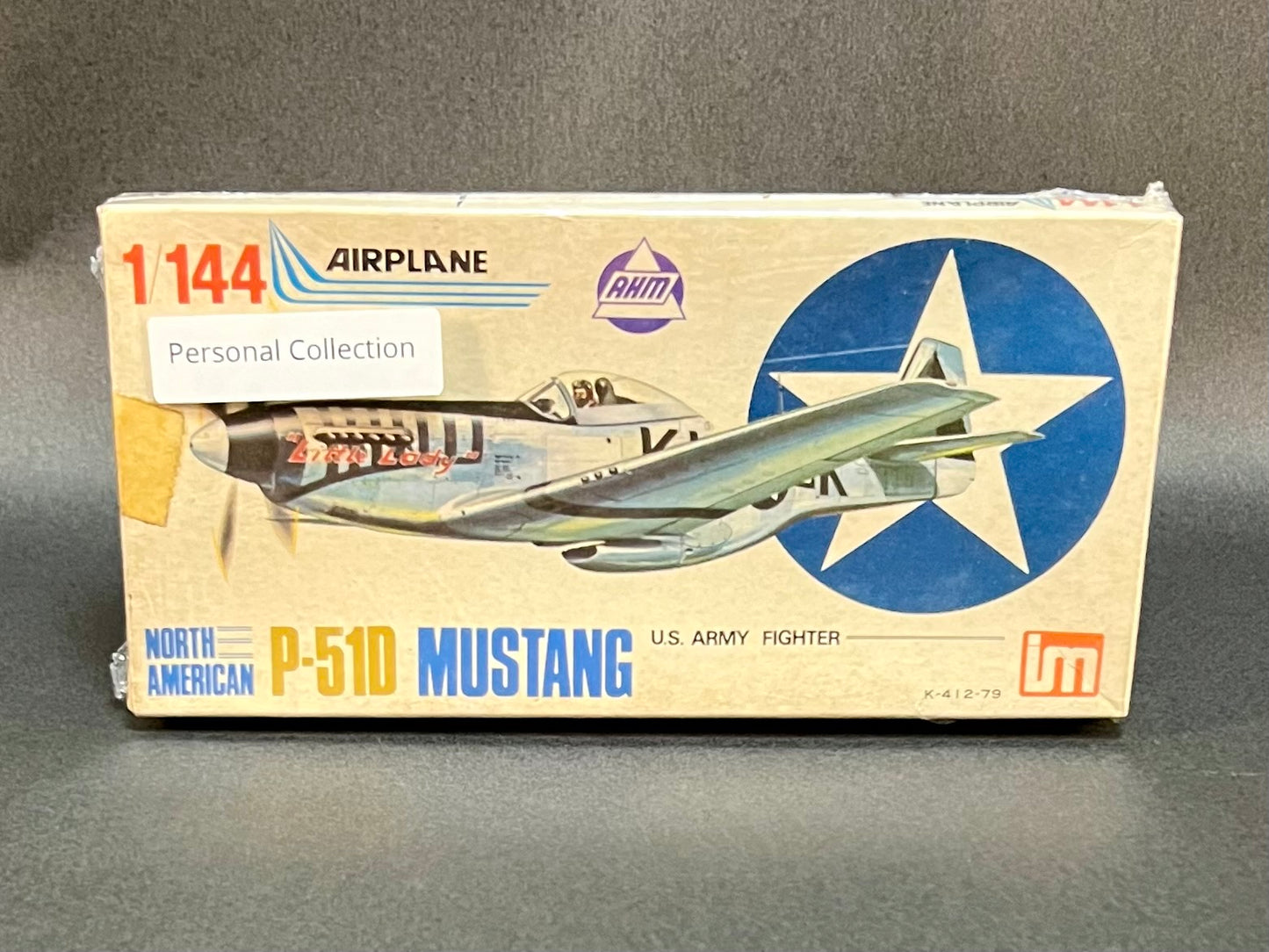 1974 AHM Model Kit K-412-79 1:144 Scale North American P-51D Mustang
