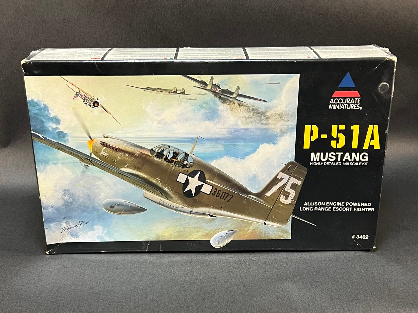 1994 Accurate Miniatures Model Kit 3402 1:48 Scale P-51A Mustang *2 Full Kits Inside