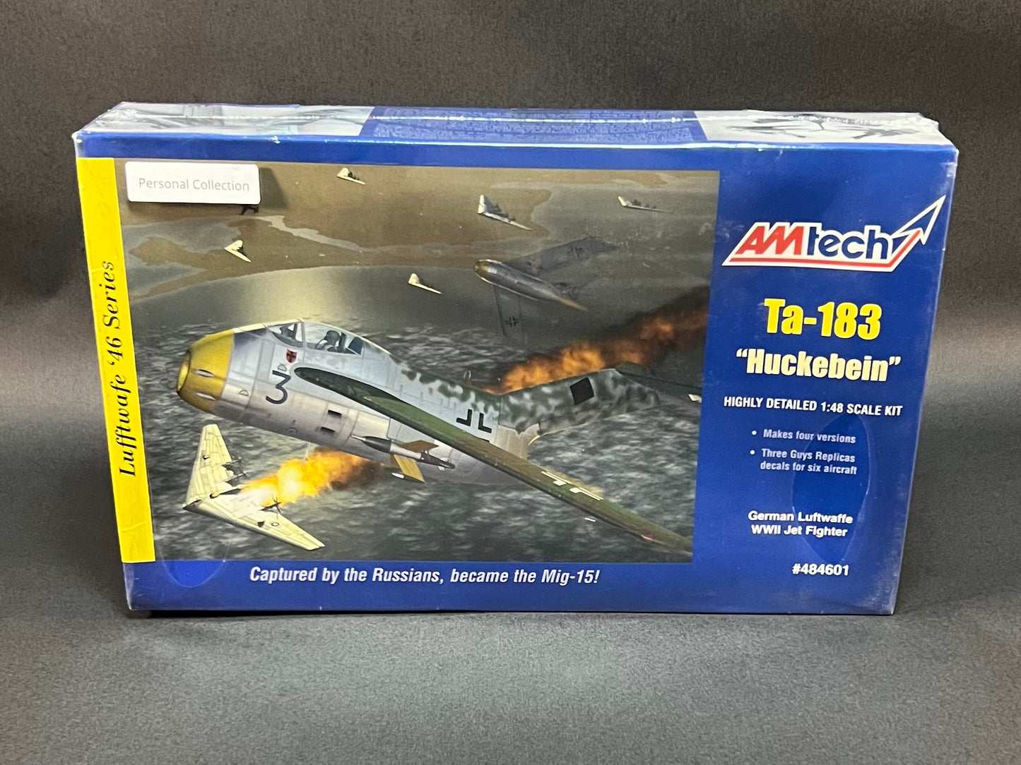 2001 AMTech Model Kit 484601 1:48 Scale Ta-183 "Huckebein"
