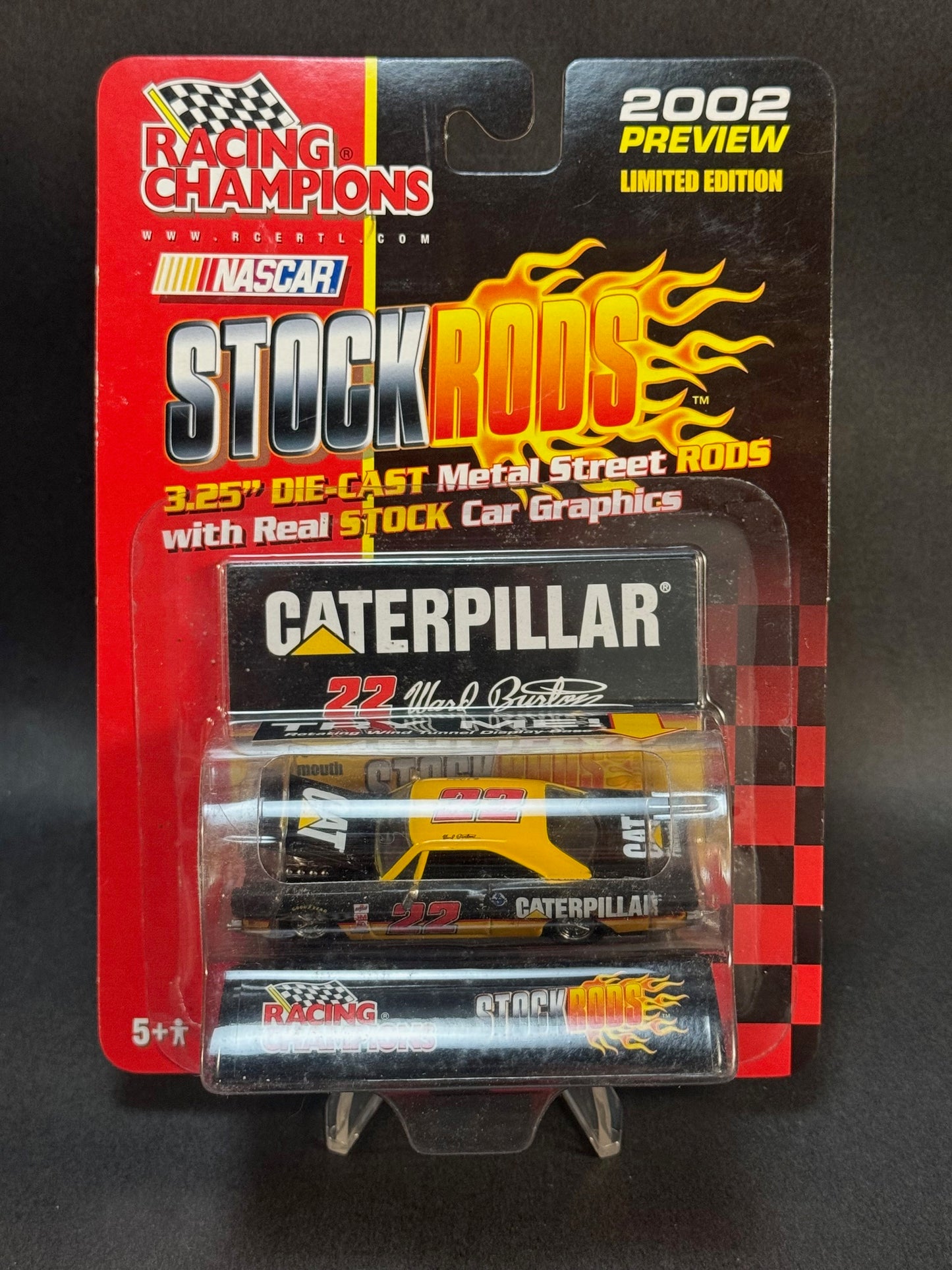 Racing Champions NASCAR Stock Rods 2002 Preview Caterpillar 22 Ward Burton