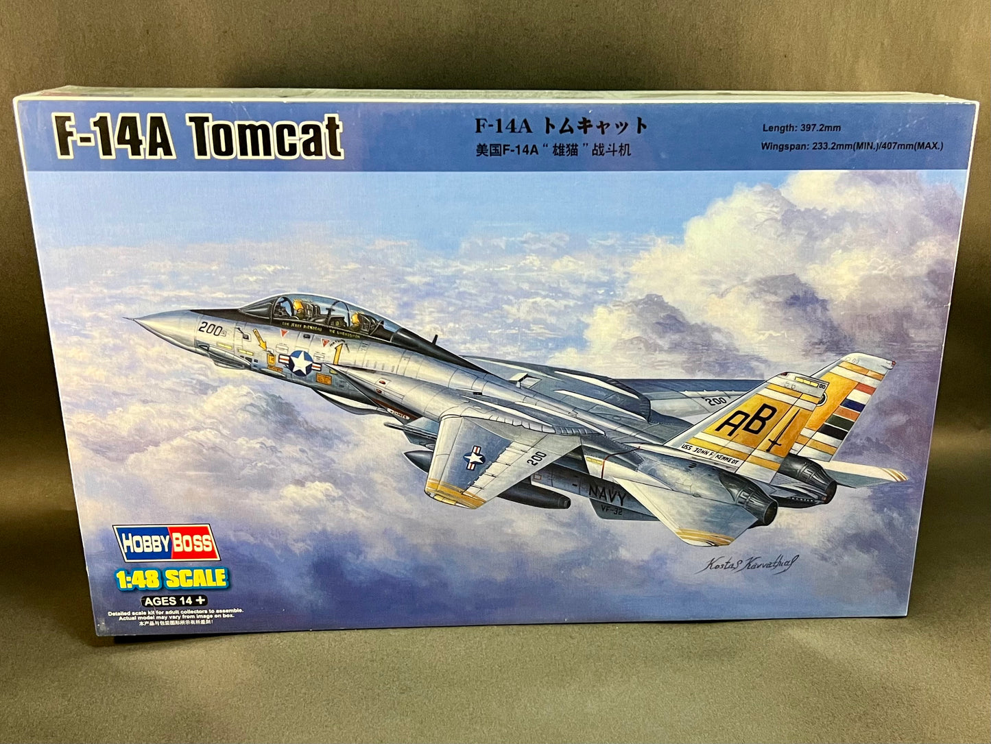 2010 Hobby Boss Model Kit 80366 1:48 Scale F-14A Tomcat