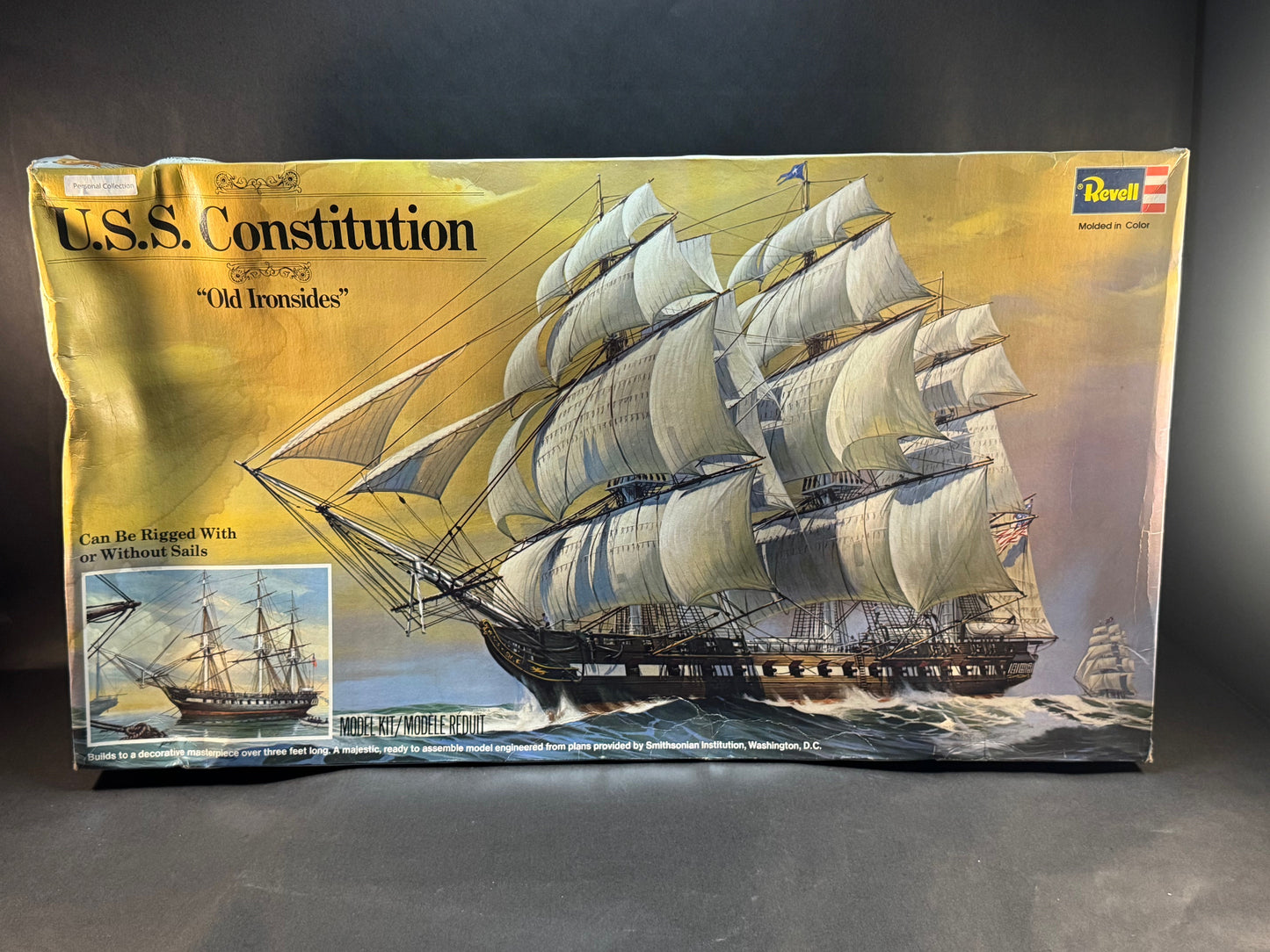 1974 Revell Model Kit H-398 1:96 Scale USS Constitution Old Ironsides