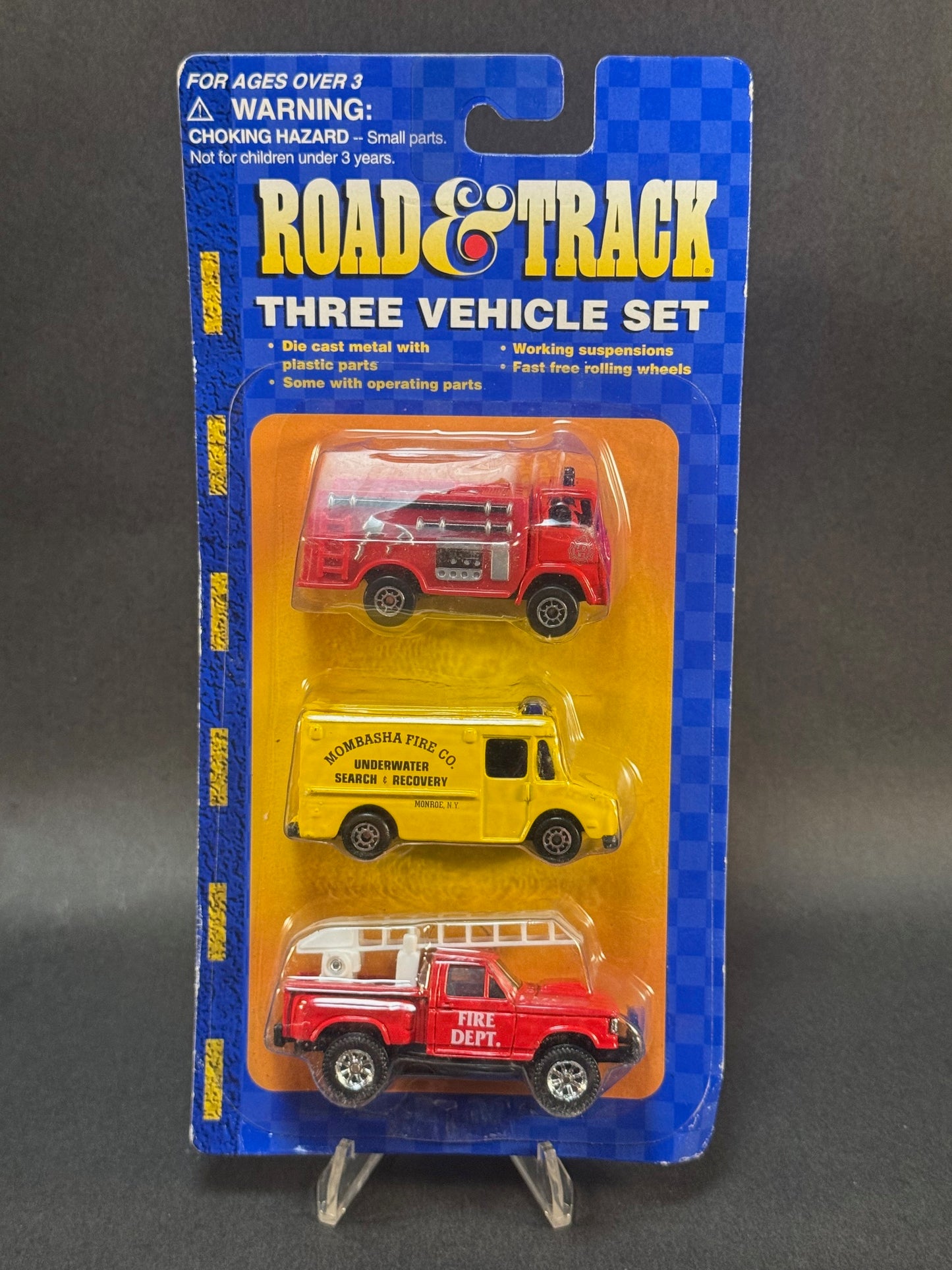 1998 Maisto Road & Track NY Fire and Rescue Three Vehicle Set