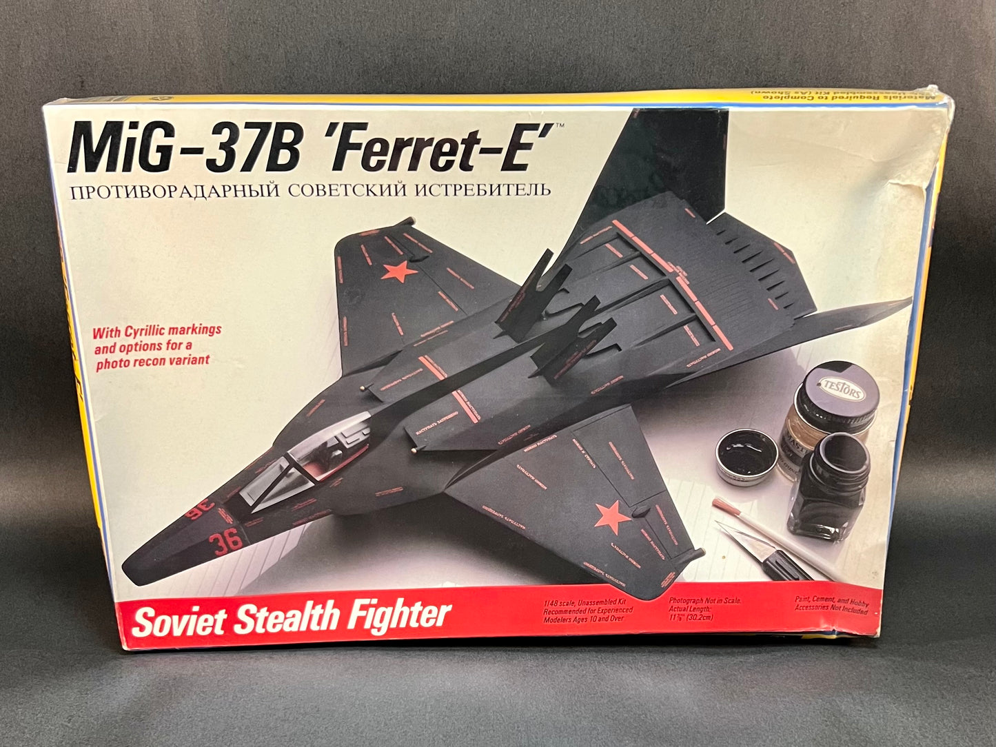 1987 Italeri Testors Model Kit 502 1:48 Scale MiG-37B 'Ferret-E'
