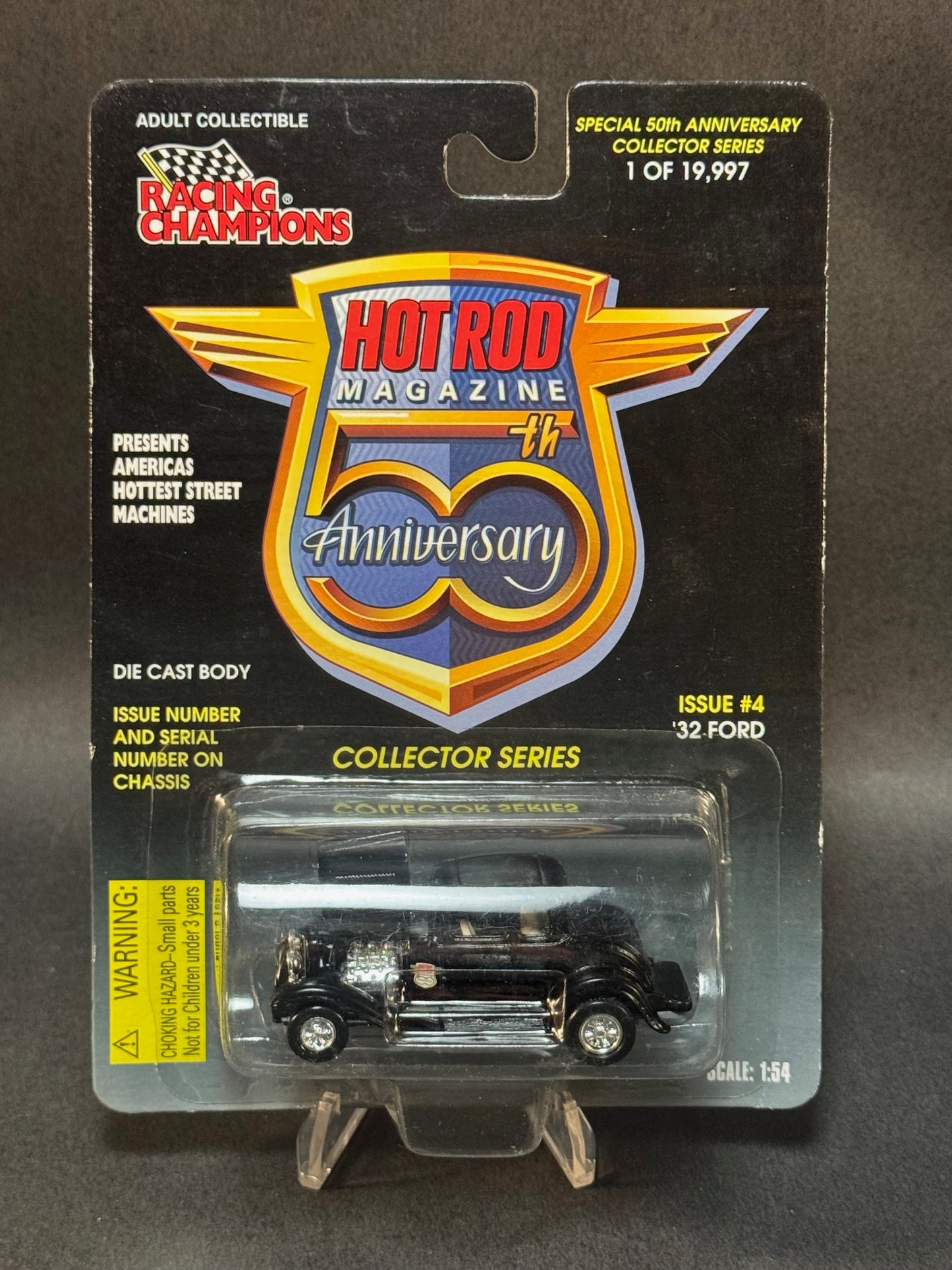 1997 Racing Champions Hot Rod Magazine 50th Anniversary Issue 4 '32 Ford, Black