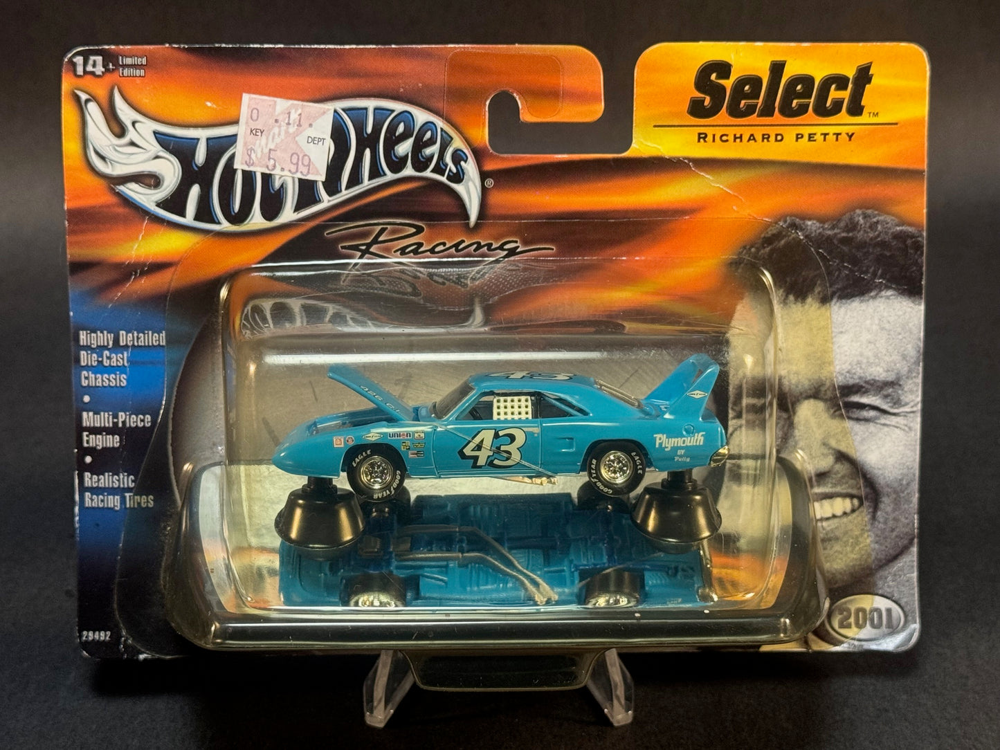2000 Hot Wheels Racing Select 2001 NASCAR #43 Richard Petty 1970 Plymouth Superbird, Blue