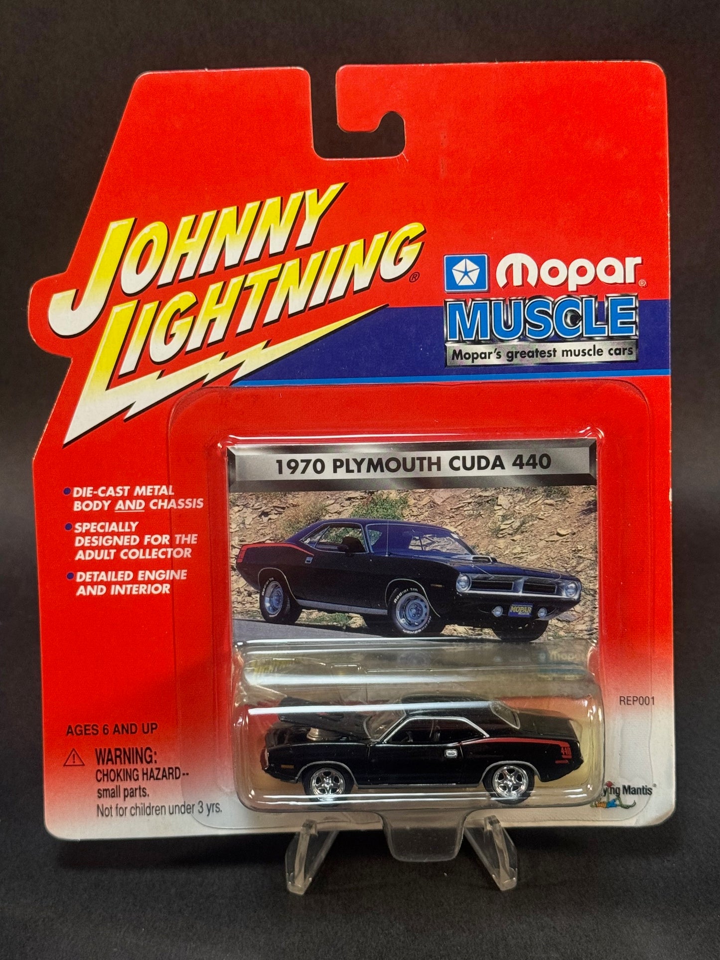 2001 Johnny Lightning Mopar Muscle 1970 Plymouth Cuda 440, Black