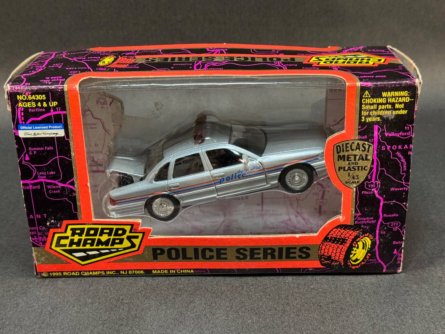 1995 Road Champs Boxed Police Series Dyersville Iowa Police, Silver