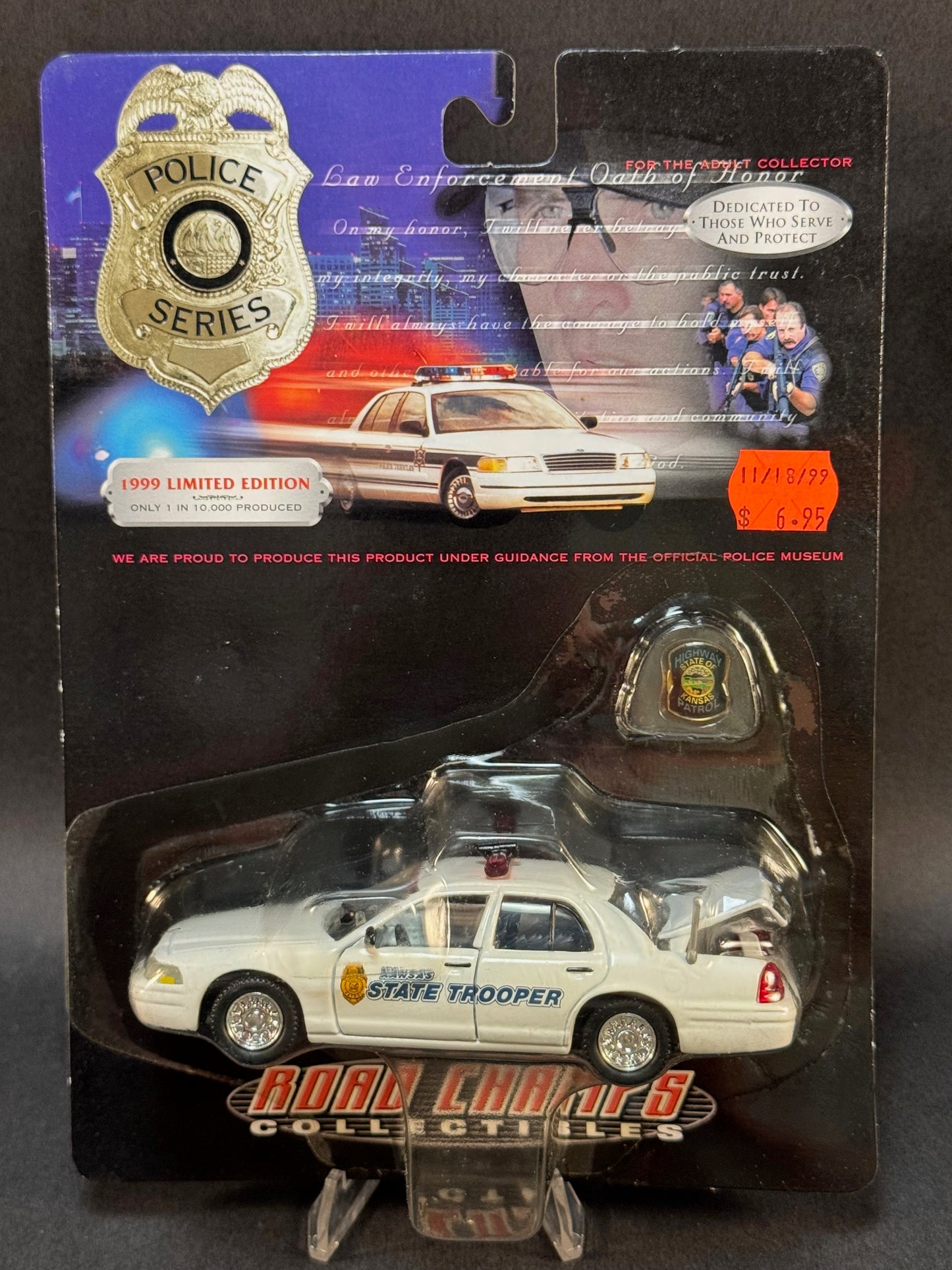 Road Champs Collectibles 1999 Police Series State of Kansas Highway Patrol