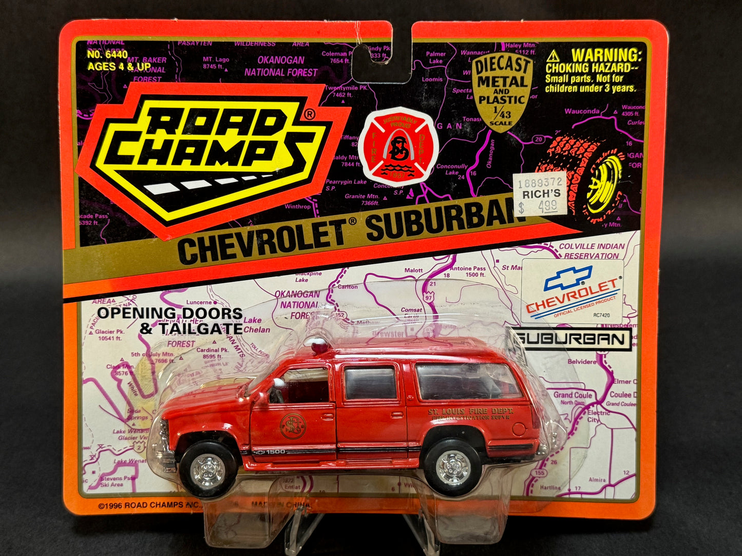 1996 Road Champs Chevrolet Suburban Series St Louis Fire Department Investigation Suburban 1500