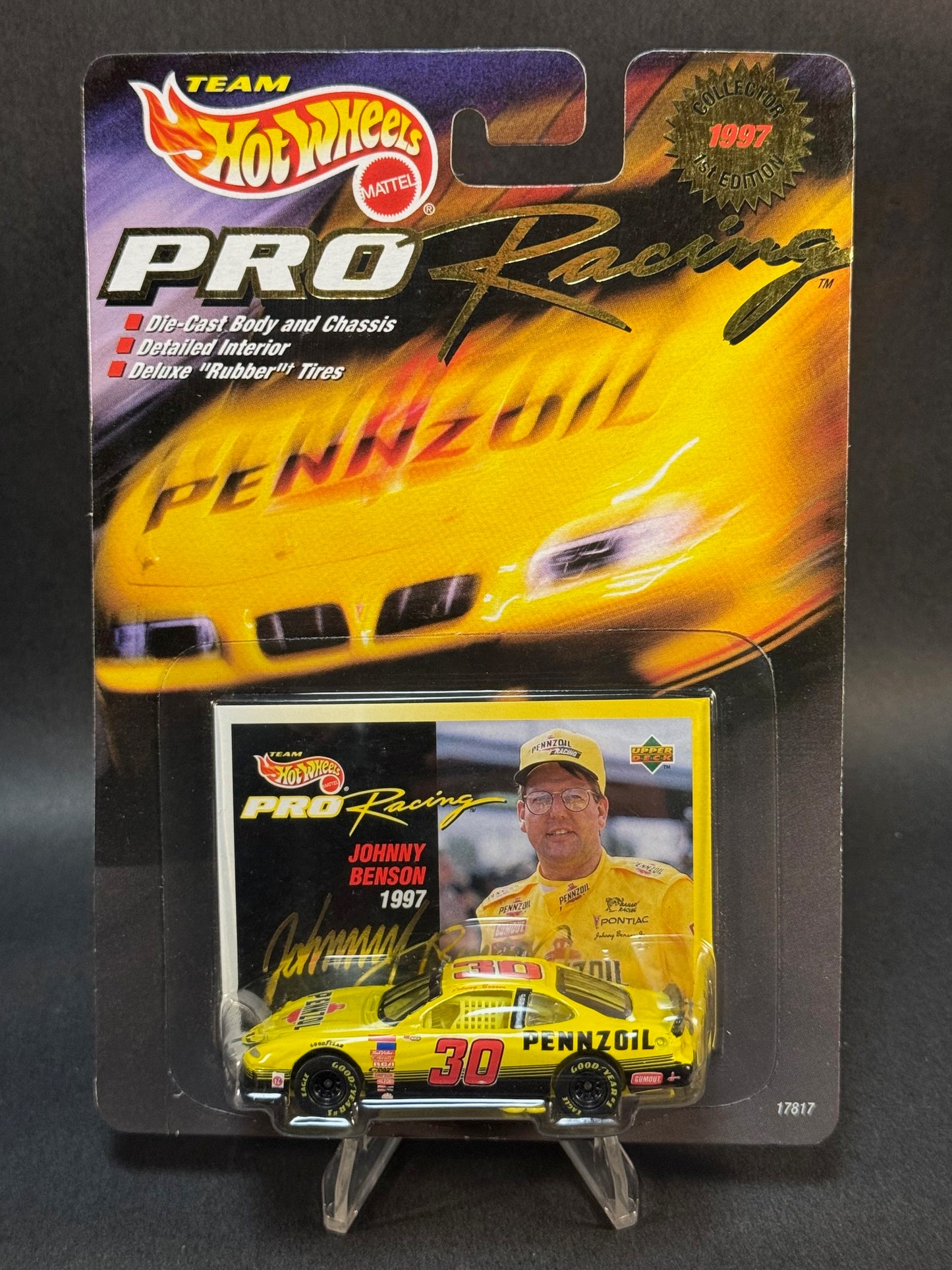 1996 Team Hot Wheels Pro Racing 1997 1st Edition Johnny Benson