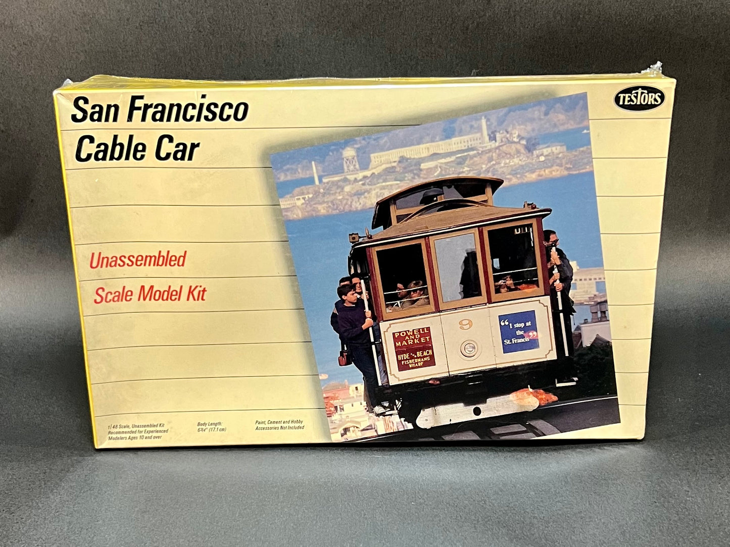 1986 Testors Model Kit 517 1:48 Scale San Francisco Cable Car