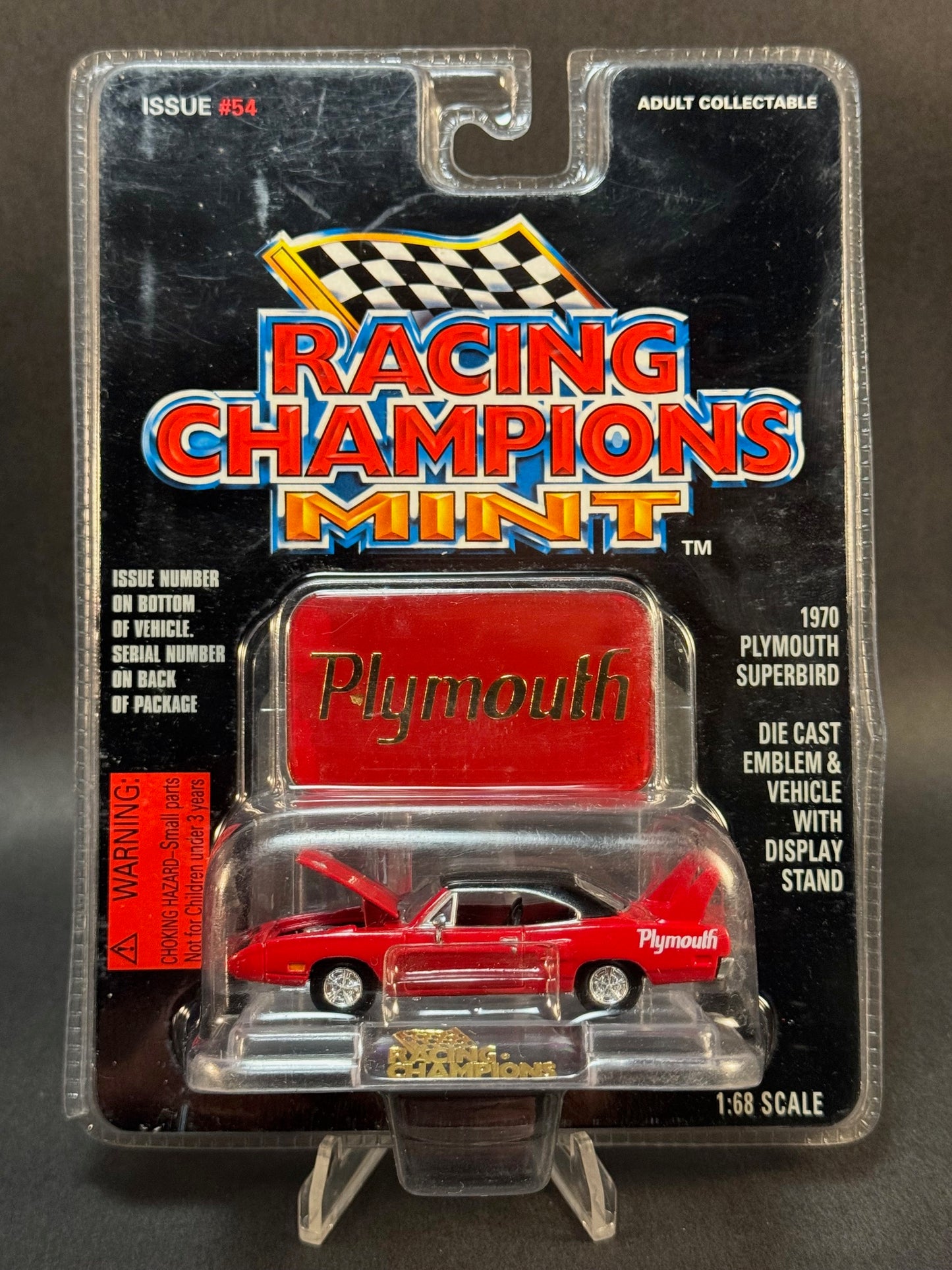 1996 Racing Champions MINT Issue #54 1970 Plymouth Superbird, Red