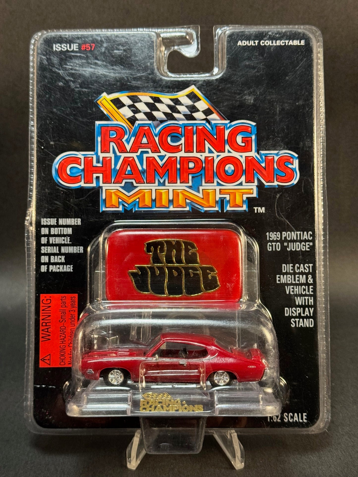 Racing Champions 1996 MINT Issue #57 1969 Pontiac GTO "Judge", Red