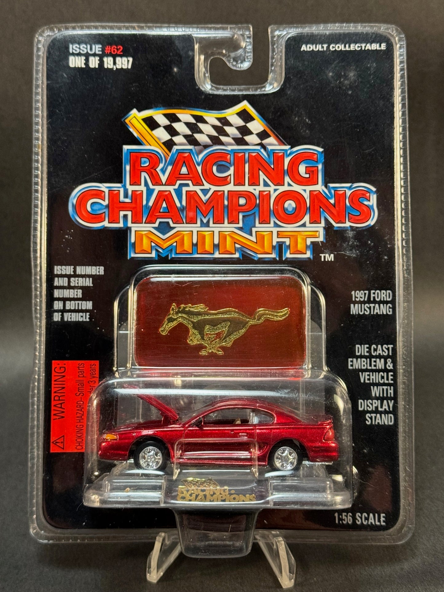 Racing Champions 1997 MINT Issue #62 1997 Ford Mustang, Red