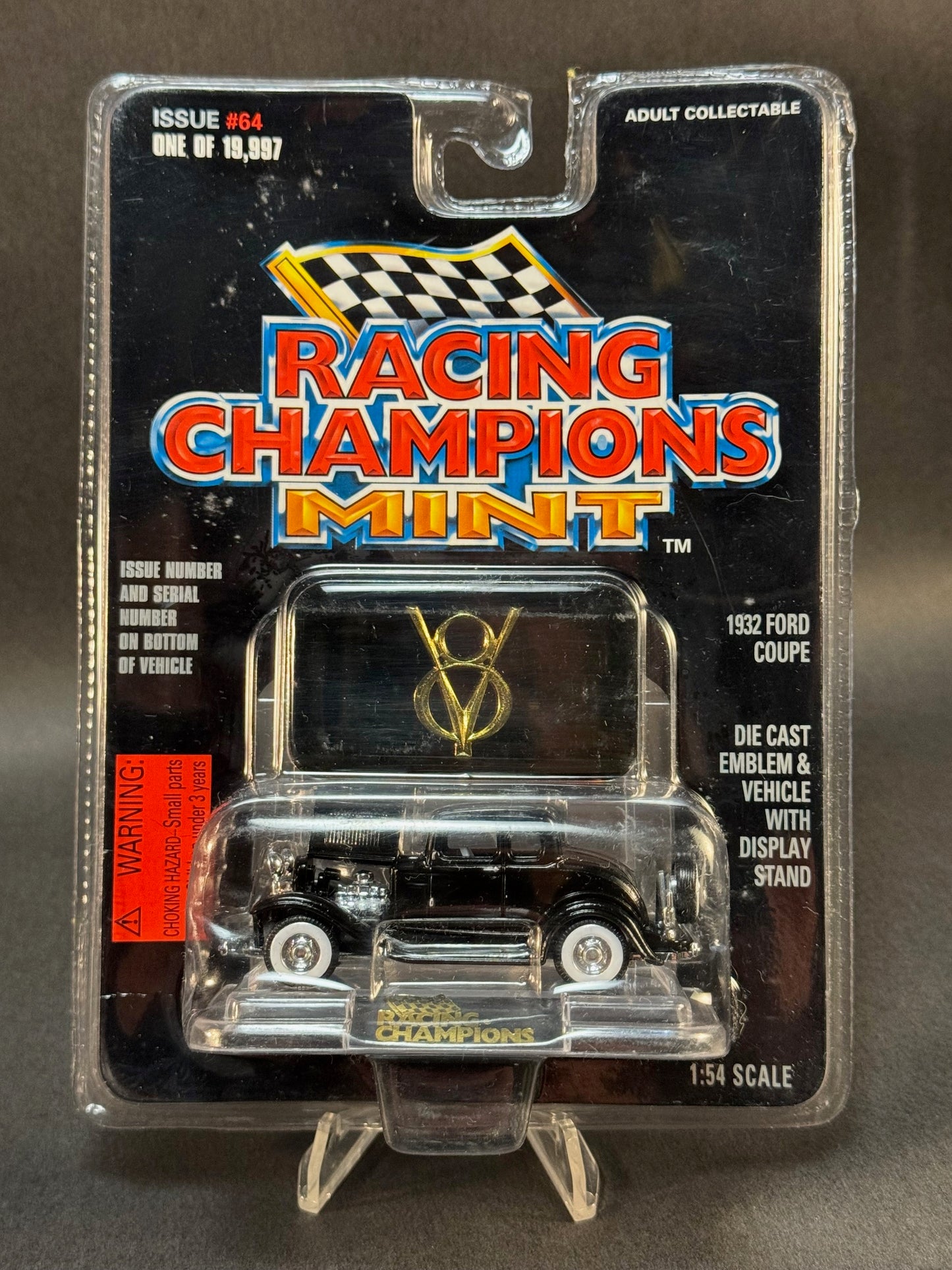 1997 Racing Champions MINT Issue #64 1932 Ford Coupe, Black