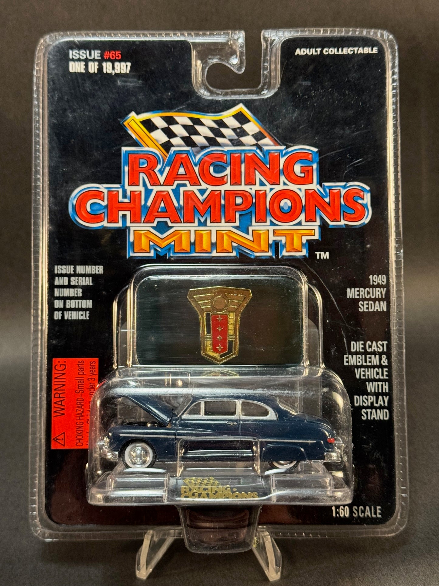 1997 Racing Champions MINT Issue #65 1949 Mercury Sedan, Blue