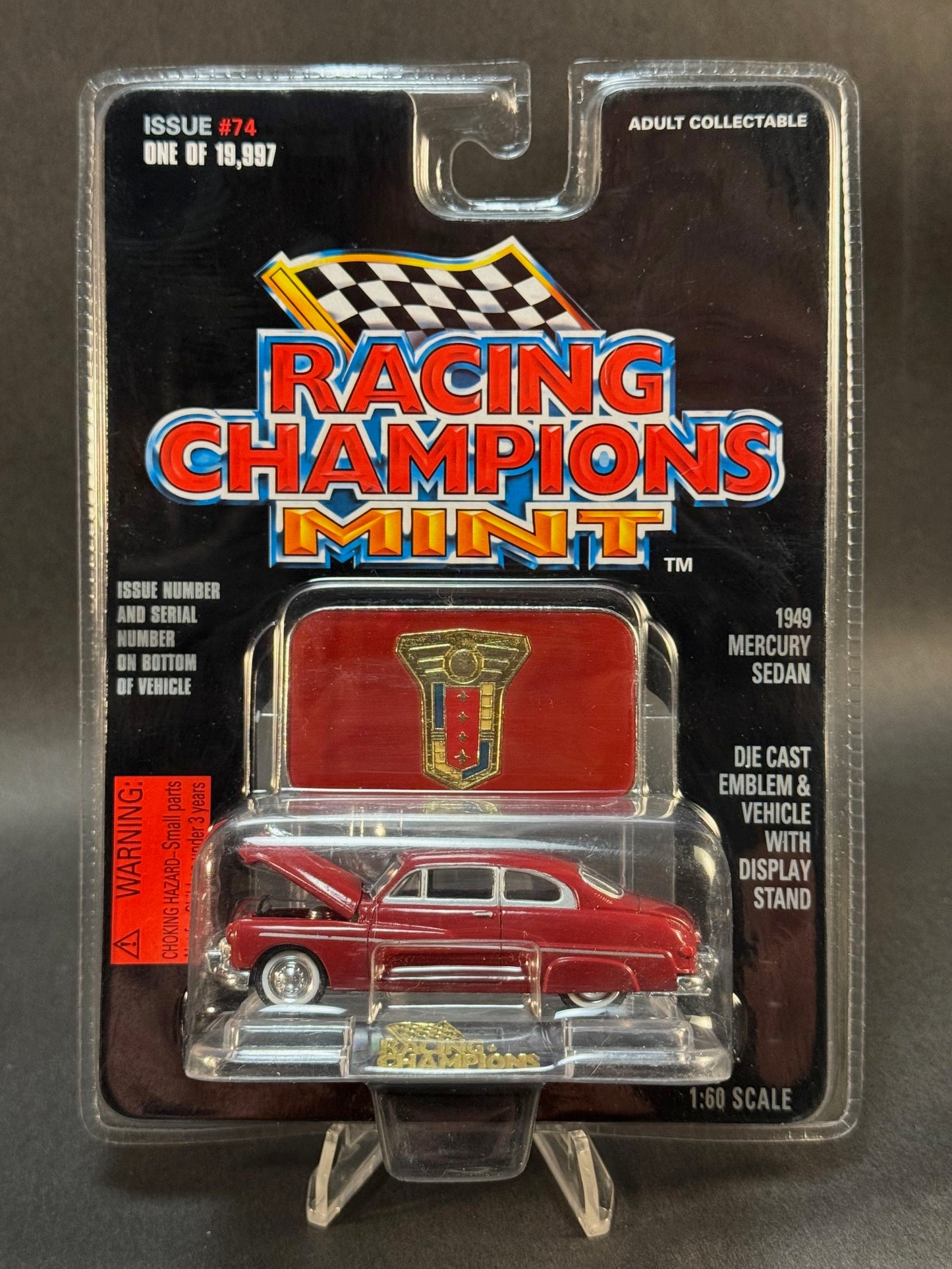1997 Racing Champions MINT Issue #74 1949 Mercury Sedan, Red