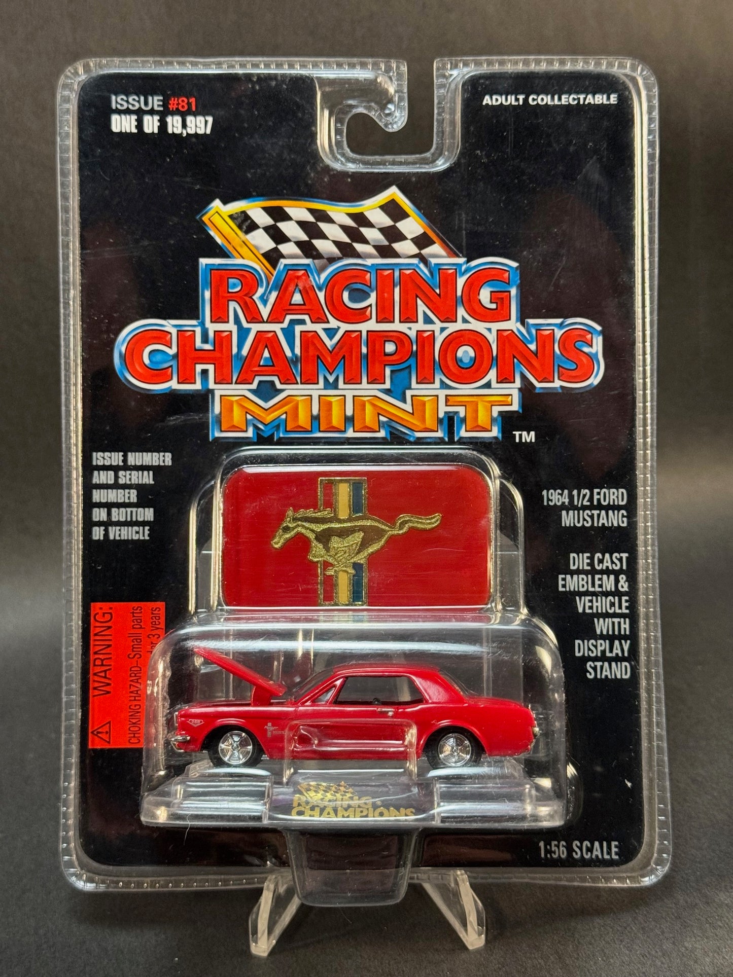 1997 Racing Champions MINT Issue #81 1964 1/2 Ford Mustang, Red