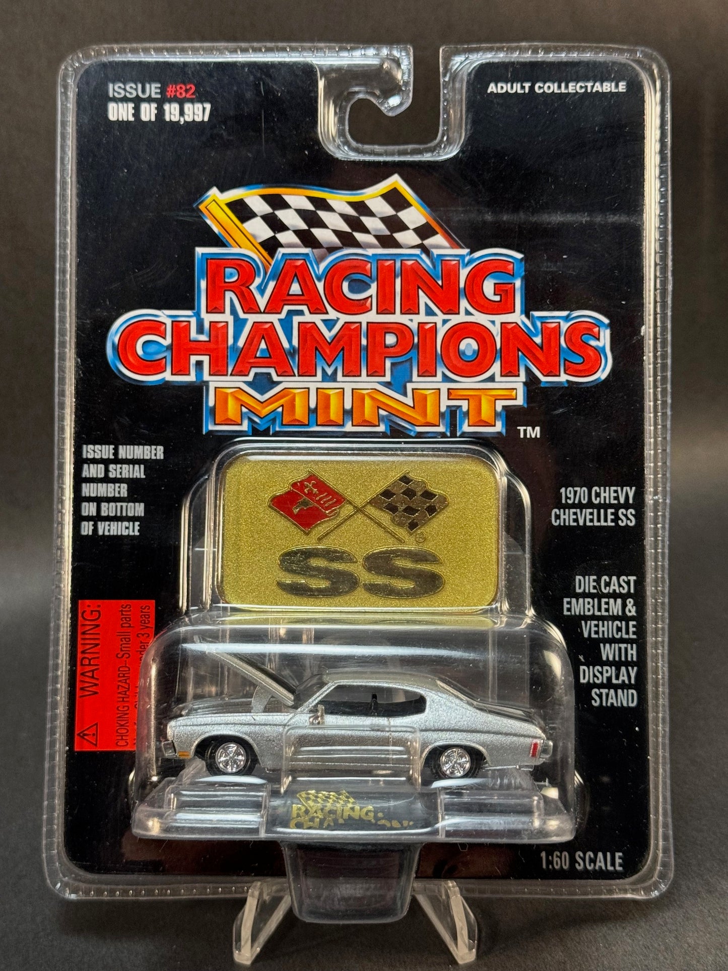 1997 Racing Champions MINT Issue #82 1970 Chevy Chevelle SS, Silver