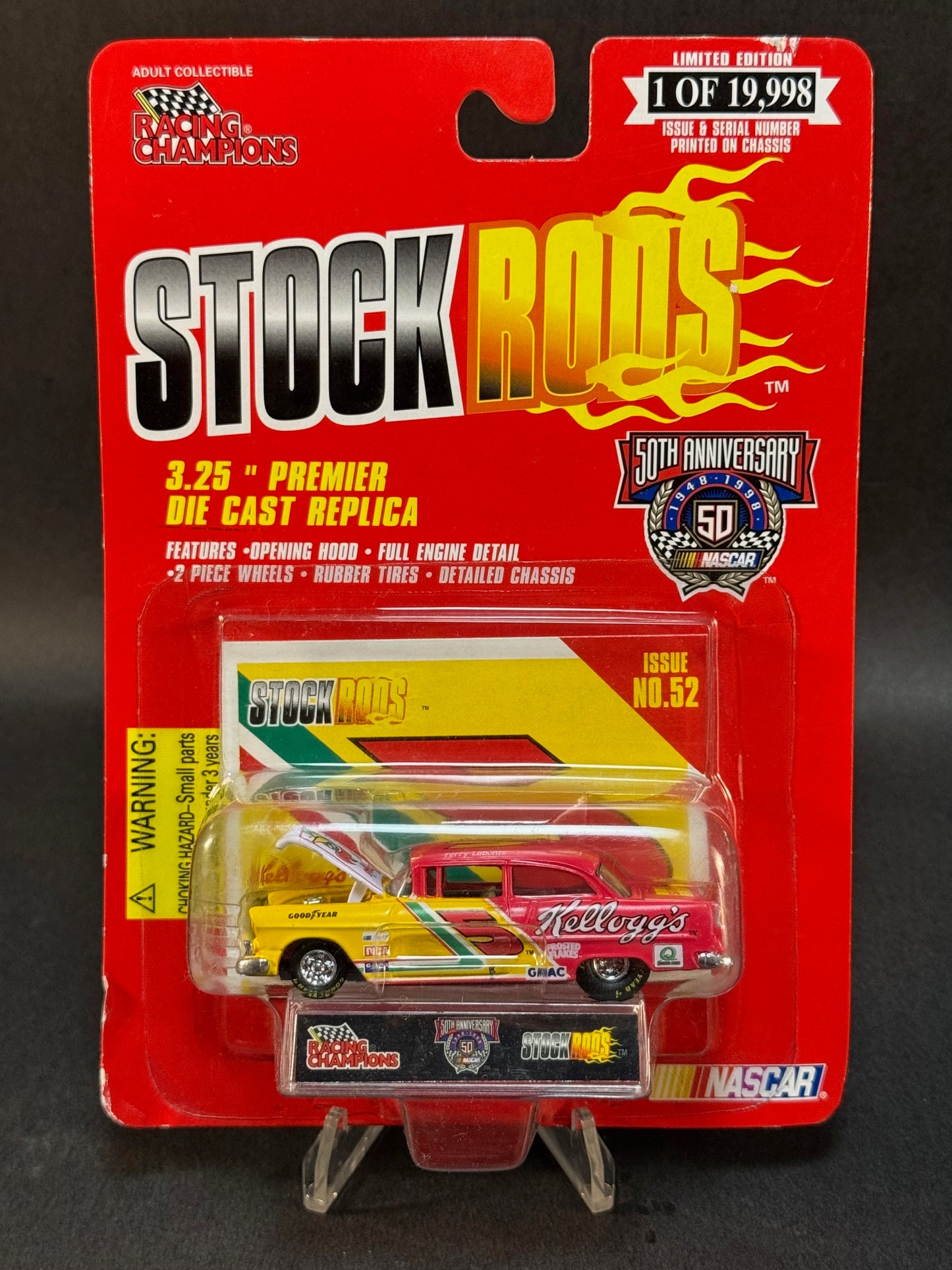 1998 Racing Champions NASCAR Stock Rods Issue No. 52 Terry Labonte Kellogg's #5