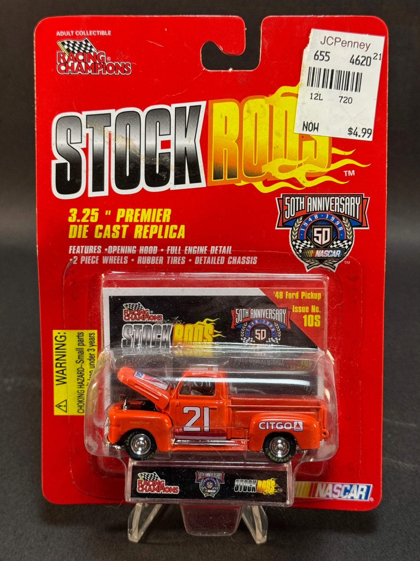 1998 Racing Champions NASCAR Stock Rods Issue No. 10S '48 Ford Pickup Citgo #21