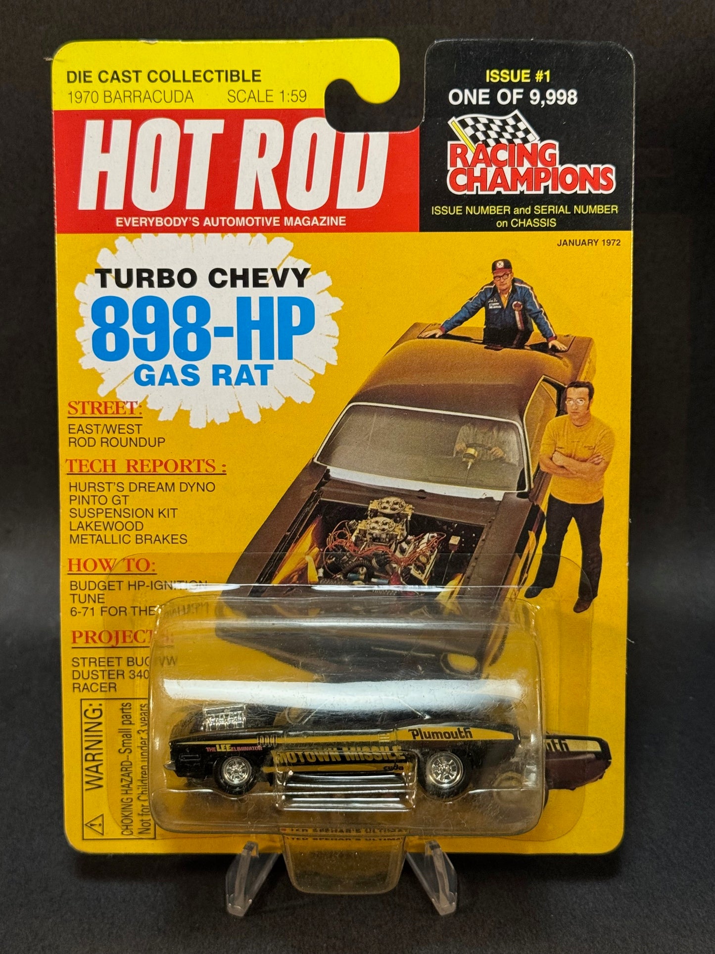 1998 Racing Champions Limited Edition Hot Rod Magazine Issue #1 1970 Barracuda