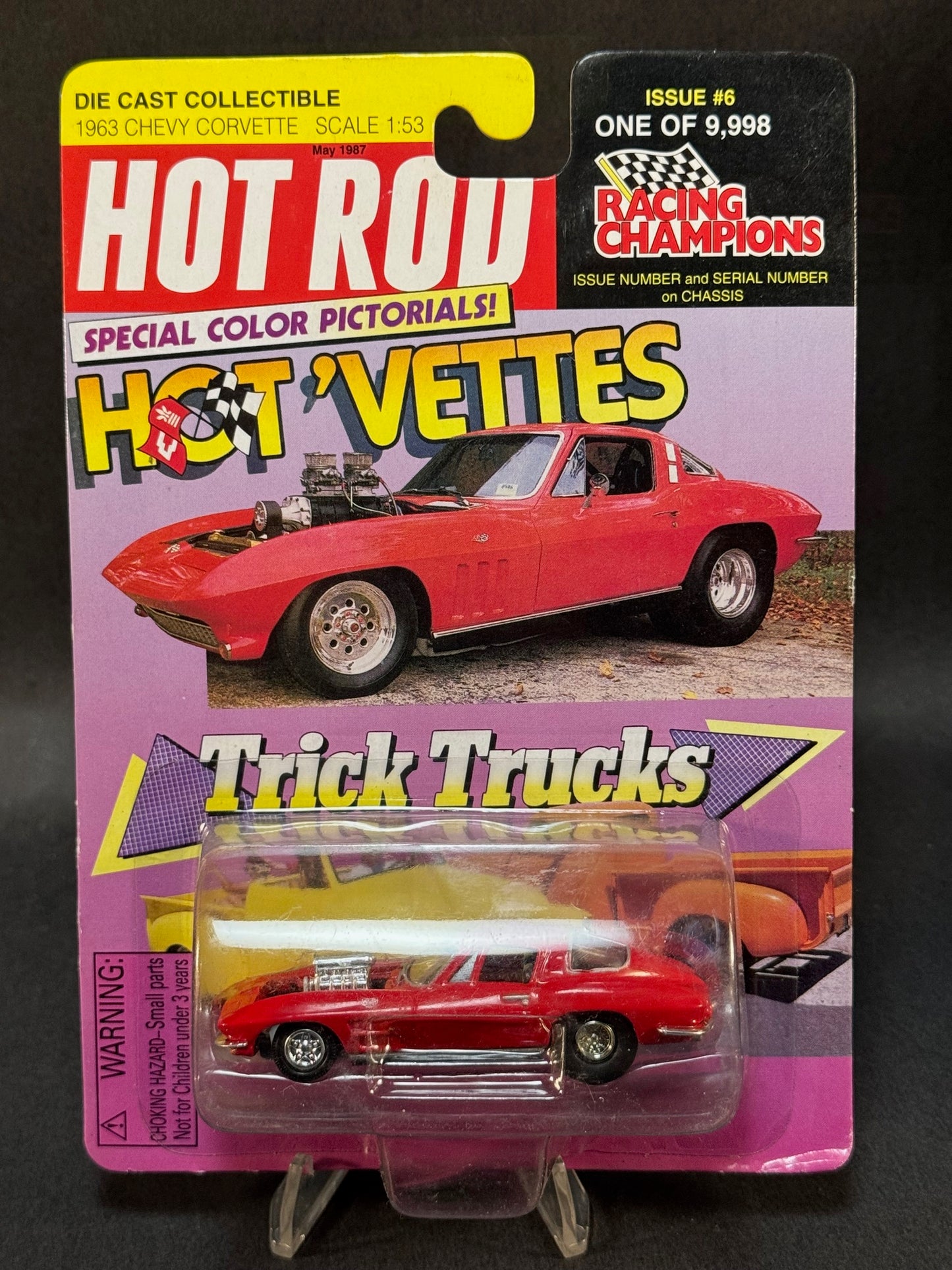 1998 Racing Champions Limited Edition Hot Rod Magazine Issue #6 1963 Chevy Corvette