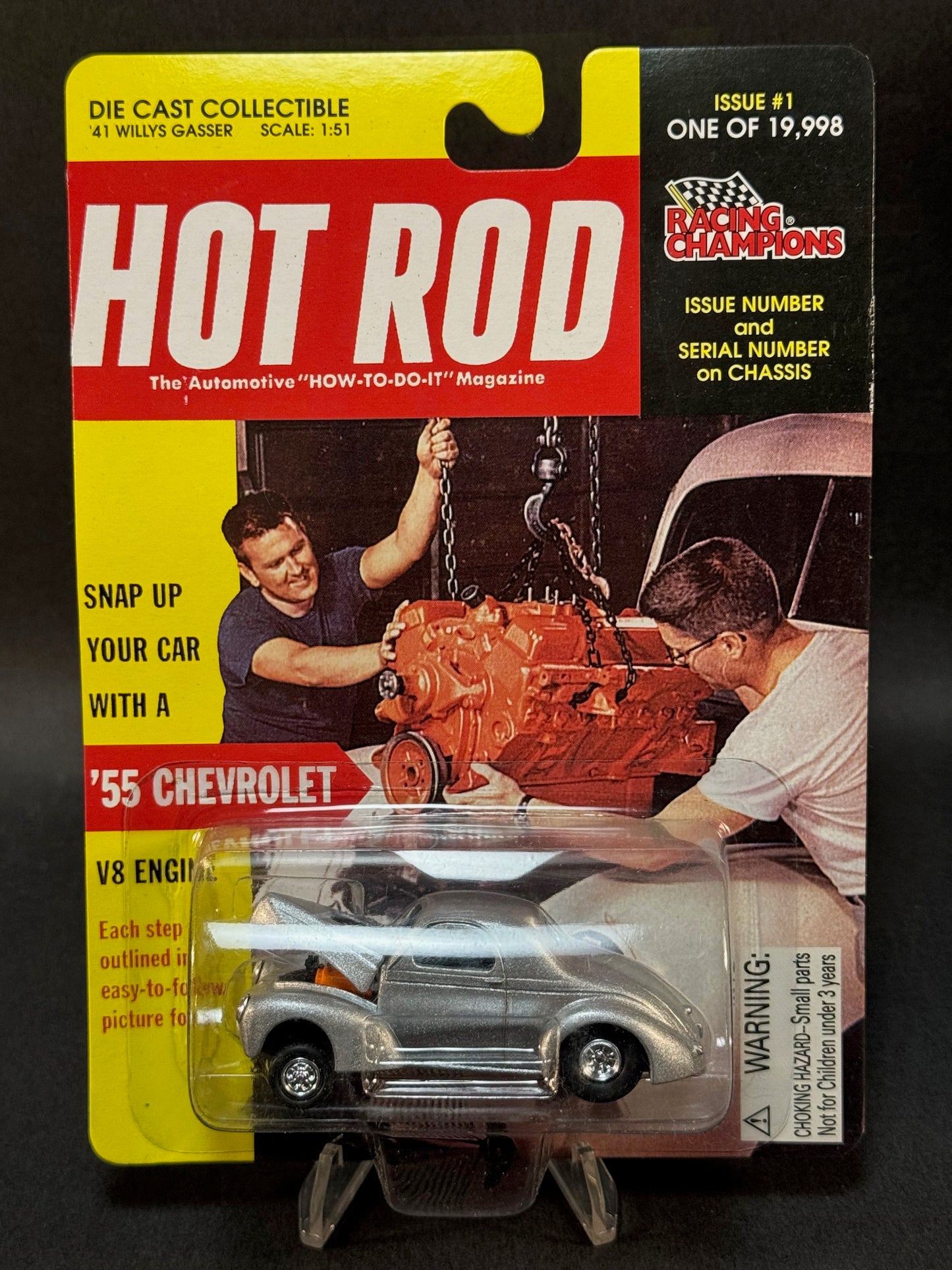 1998 Racing Champions Limited Edition Hot Rod Magazine Issue #1 '41 Willys Gasser