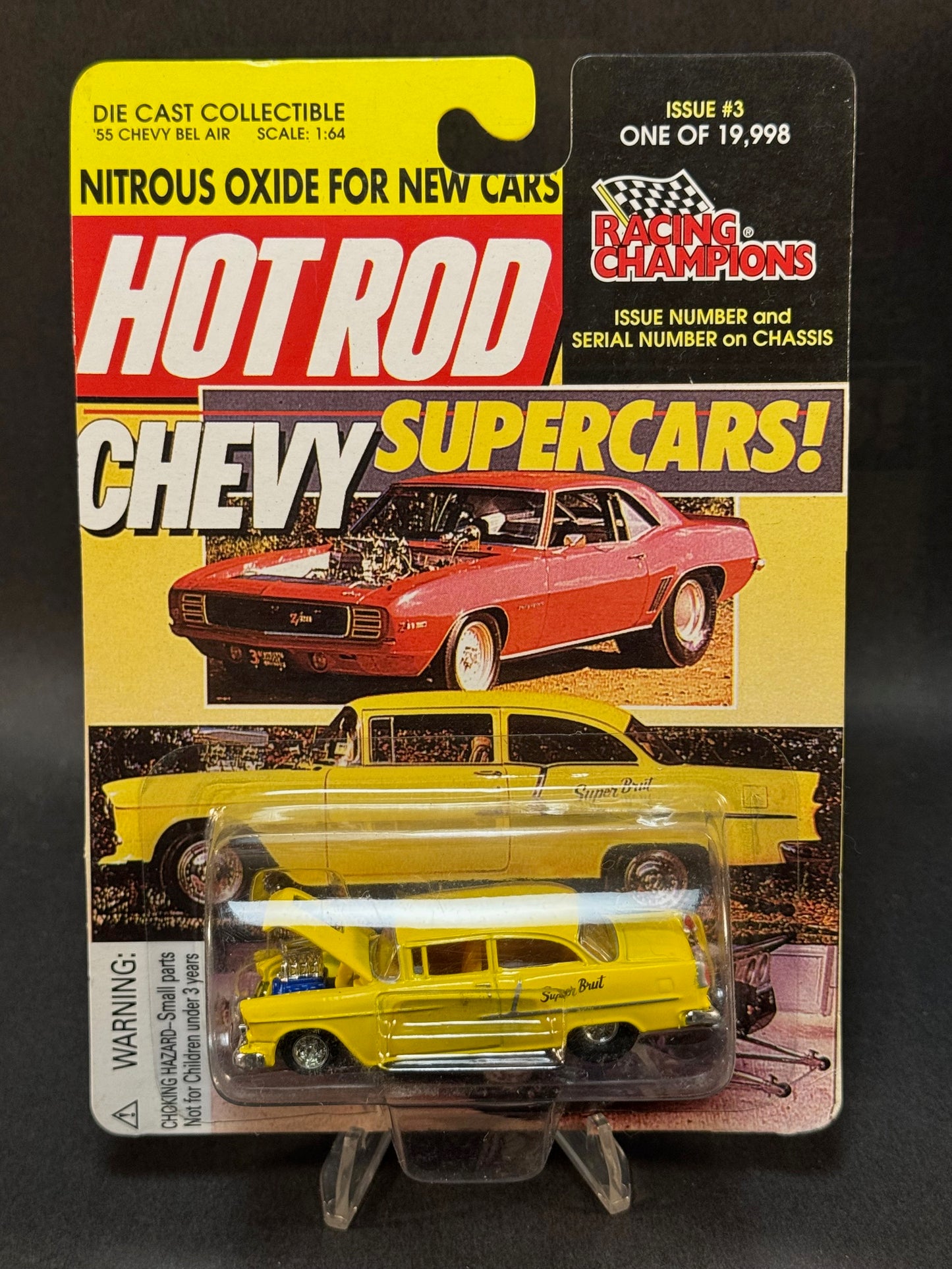 1998 Racing Champions Limited Edition Hot Rod Magazine Issue #3 '55 Chevy Bel Air