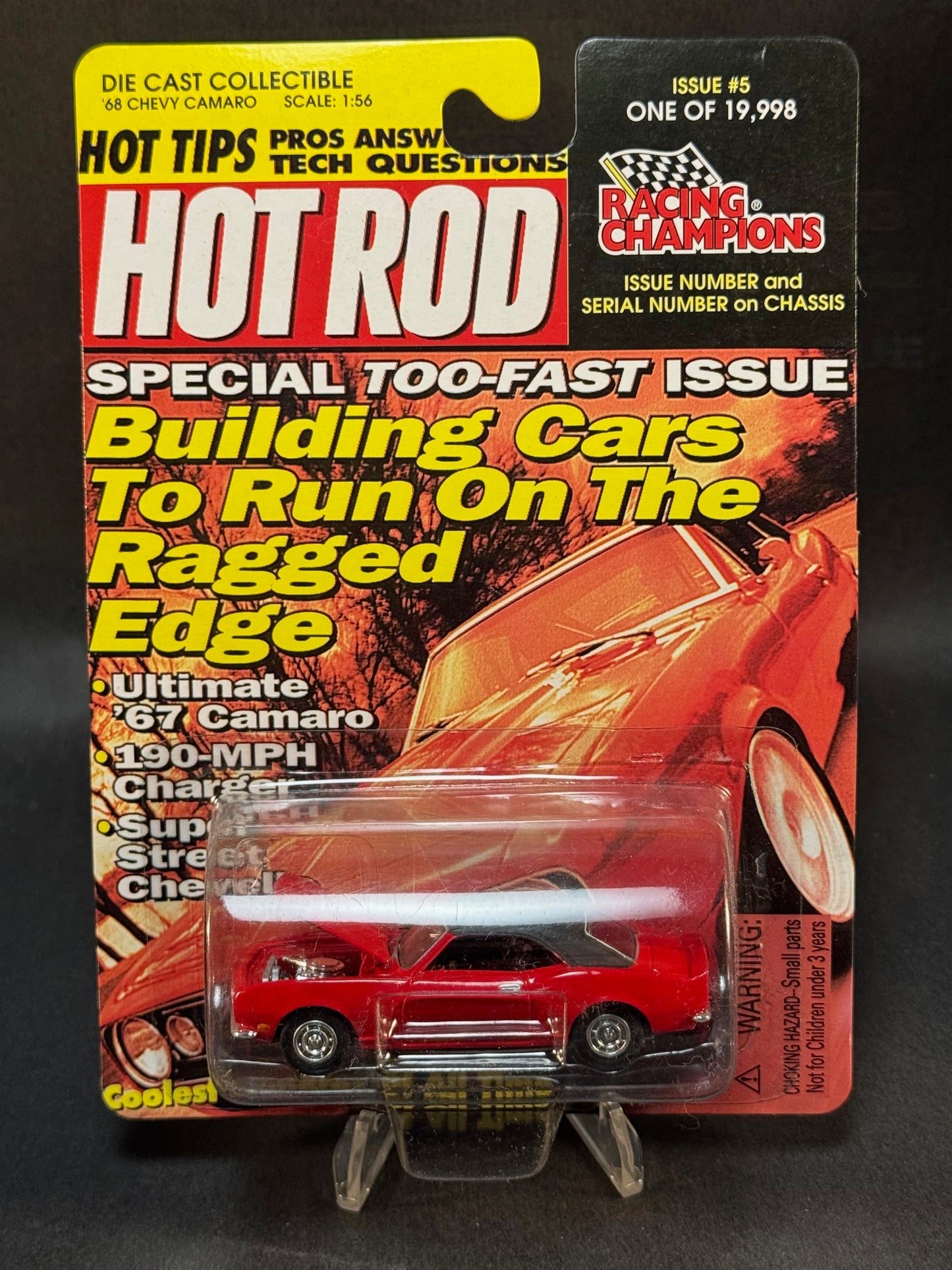 1998 Racing Champions Limited Edition Hot Rod Magazine Issue #5 '68 Chevy Camaro