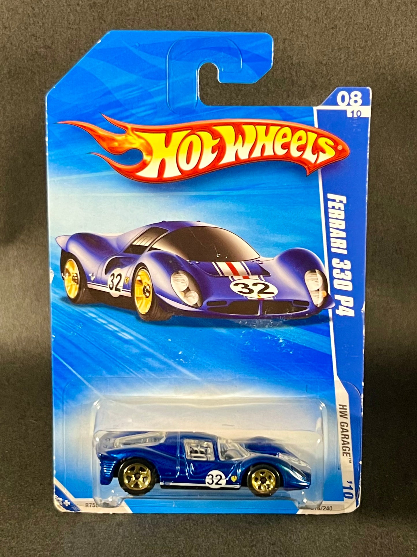 2009 Hot Wheels HW Garage '10 08/10 Ferrari 330 P4, Blue