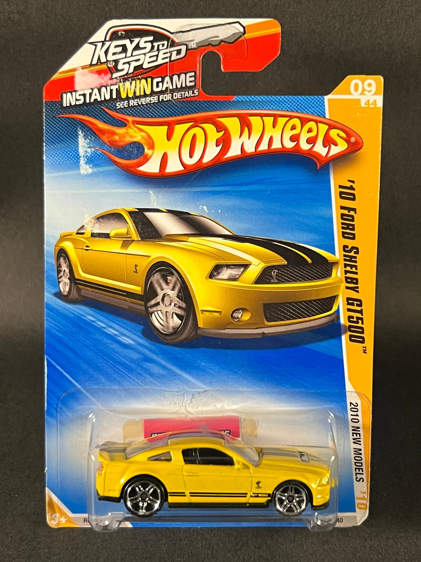 2009 Hot Wheels 2010 New Models #009 '10 Ford Shelby GT500, Yellow and Black