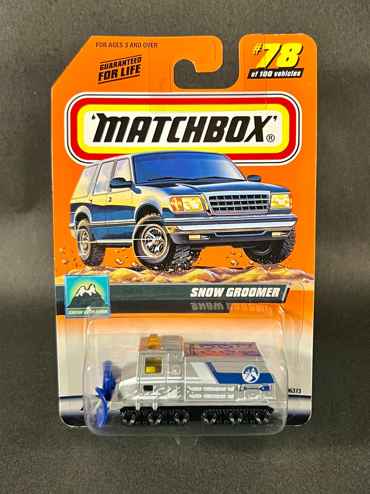 1999 Matchbox Snow Explorer #78 Snow Groomer, Silver and Blue