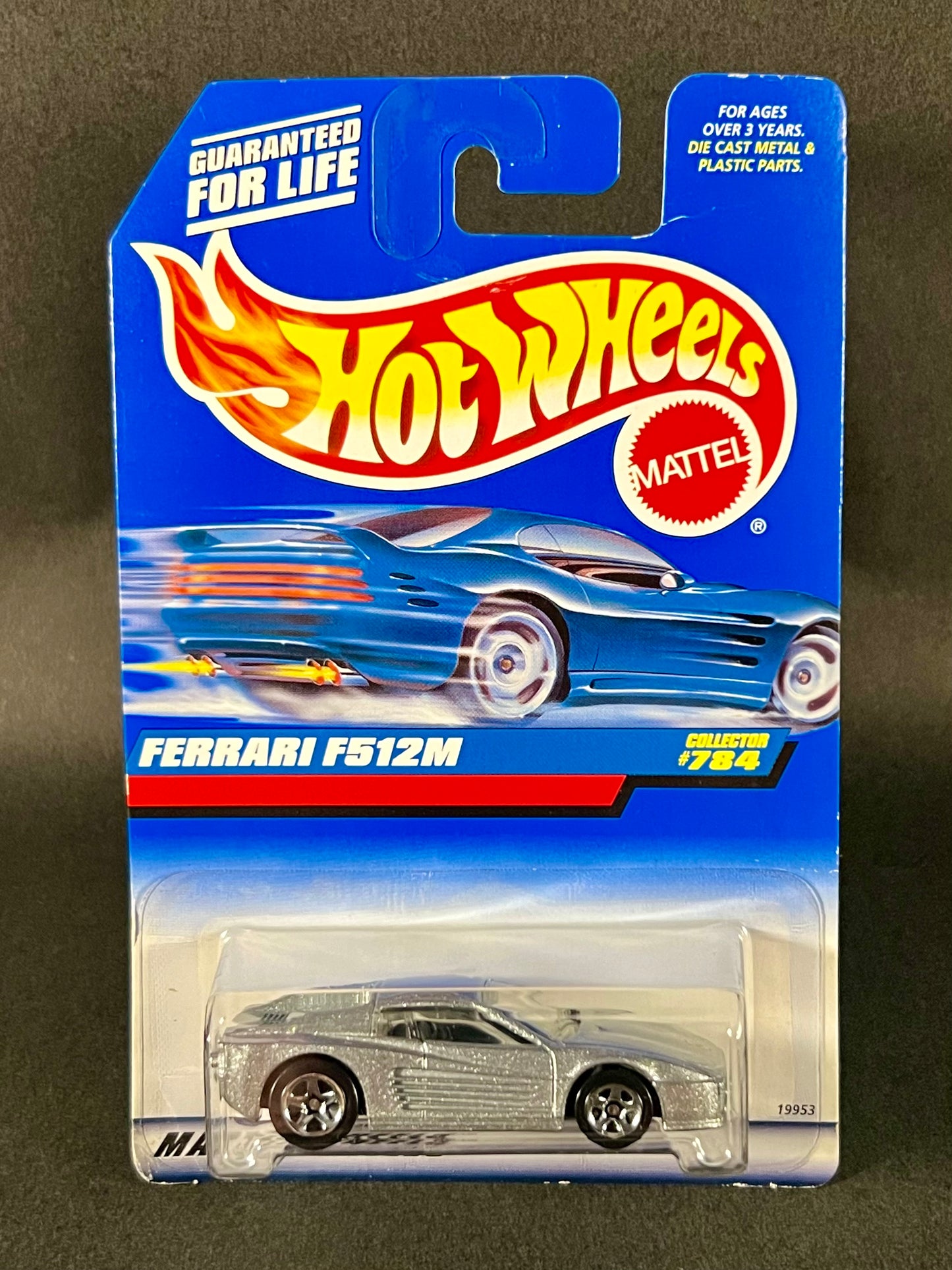 1997 Hot Wheels #784 Ferrari F512M Silver