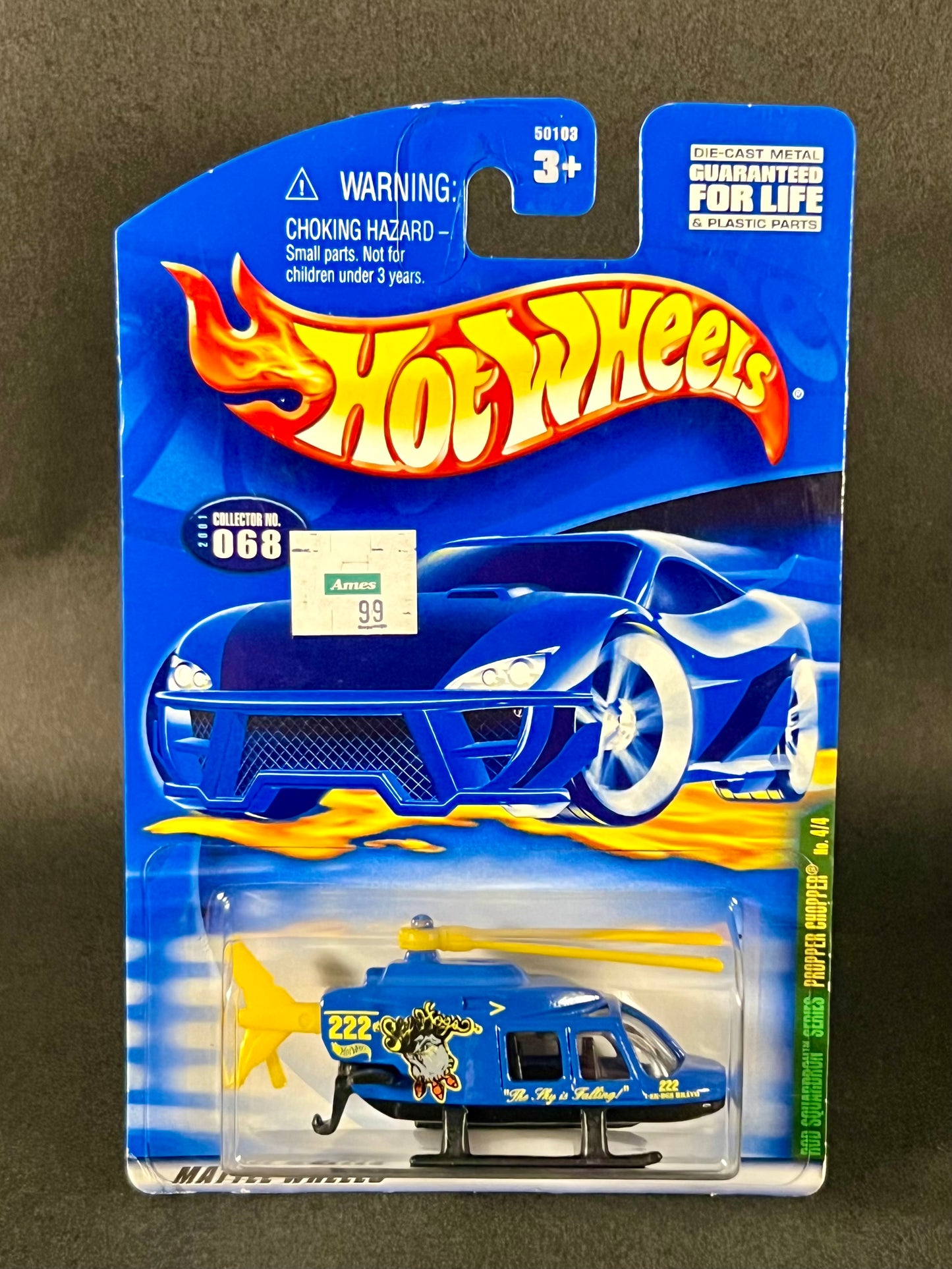 Hot Wheels 2001 Rod Squadron Series #4 Propper Chopper, Blue