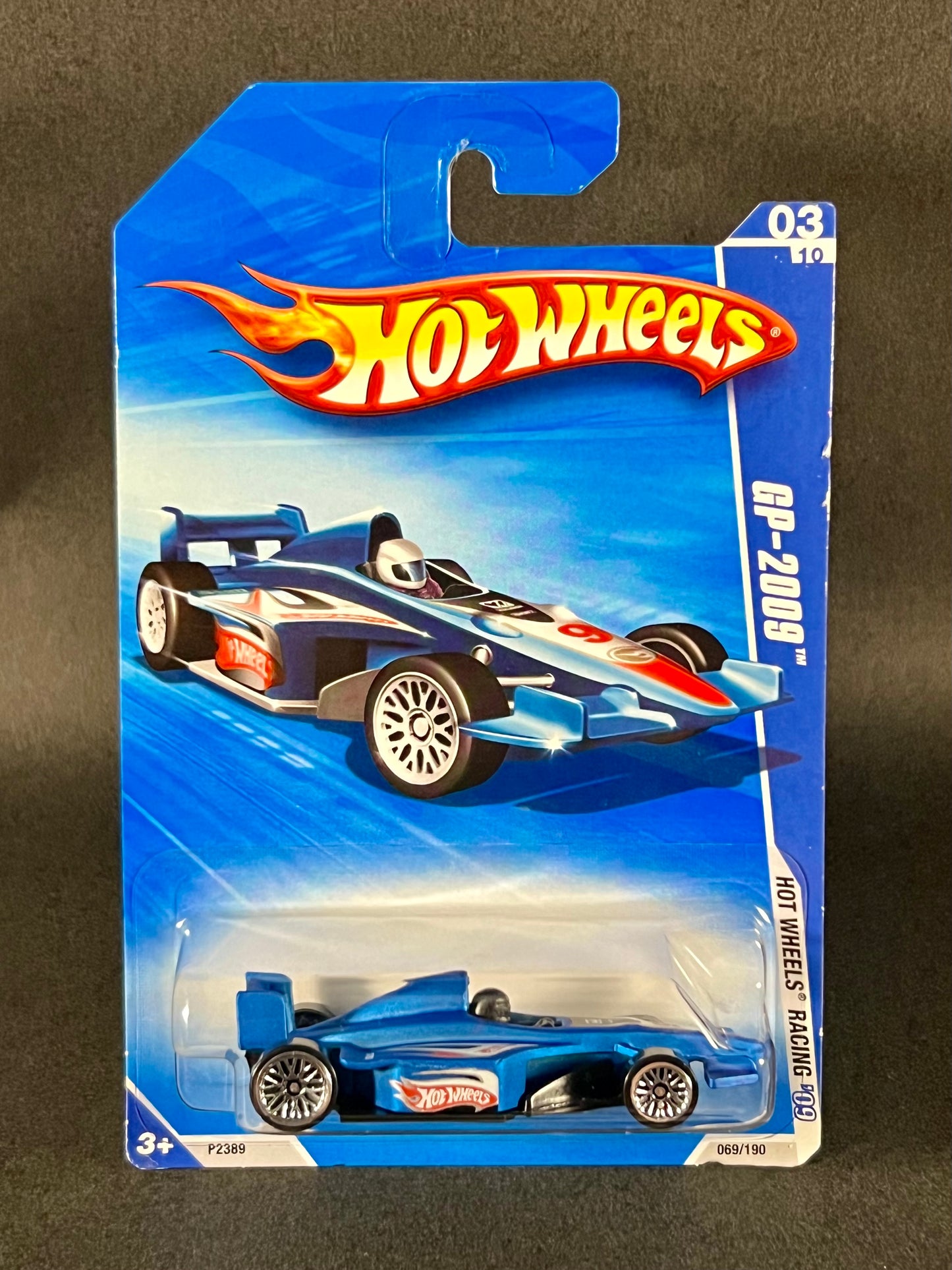 2009 Hot Wheels Racing '09 03/10 #069 GP-2009, Blue