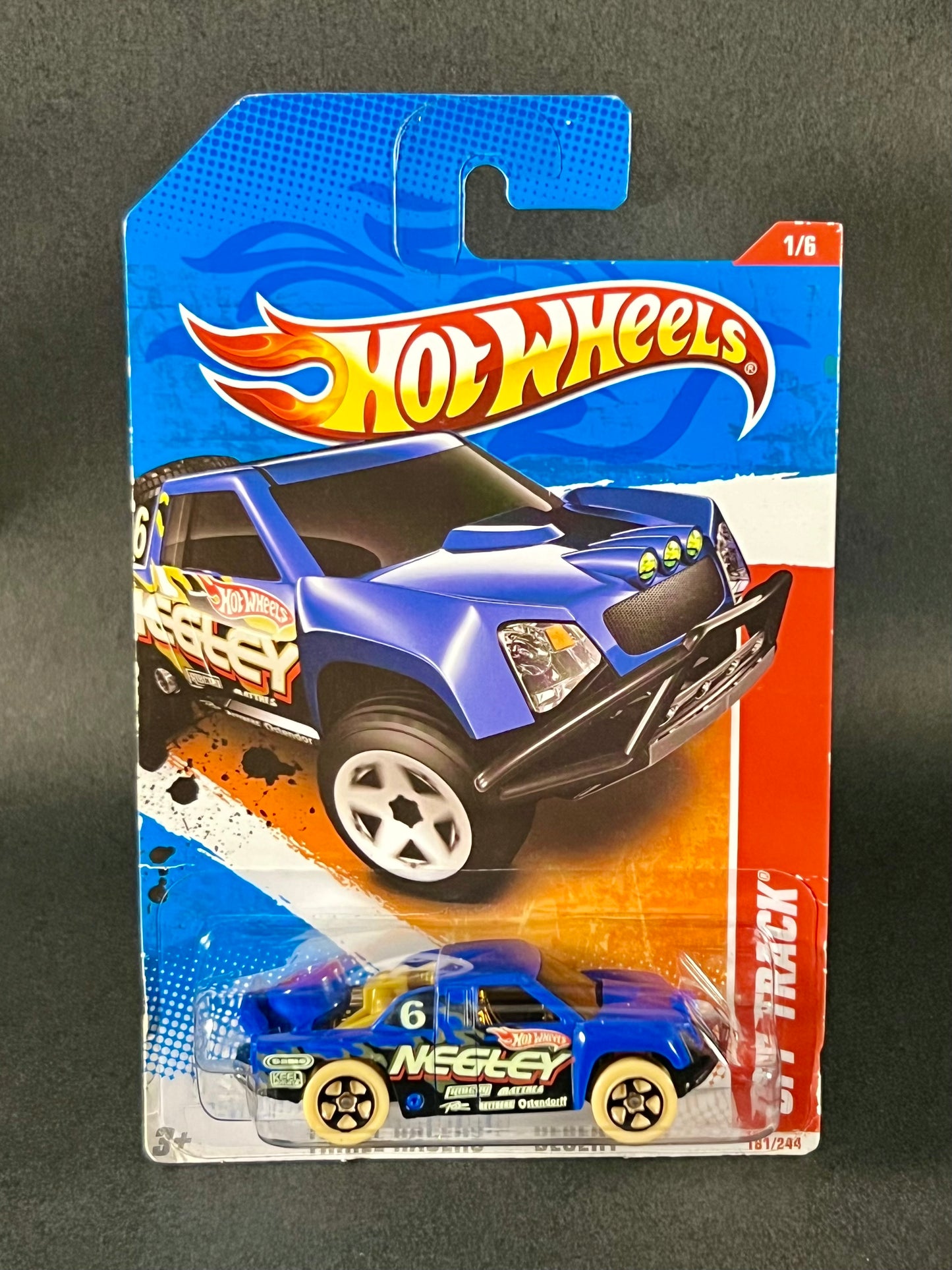 2010 Hot Wheels Thrill Racers Desert 1/6 #181 Off Track Blue