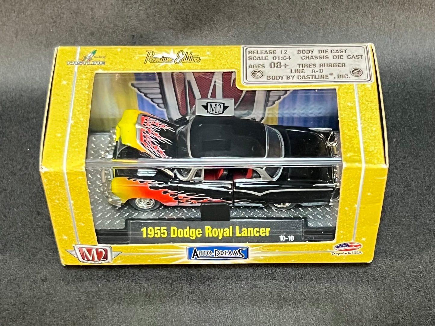 2009 M2 Machines Auto-Dreams Release 12 1955 Dodge Royal Lancer 10-10, Black