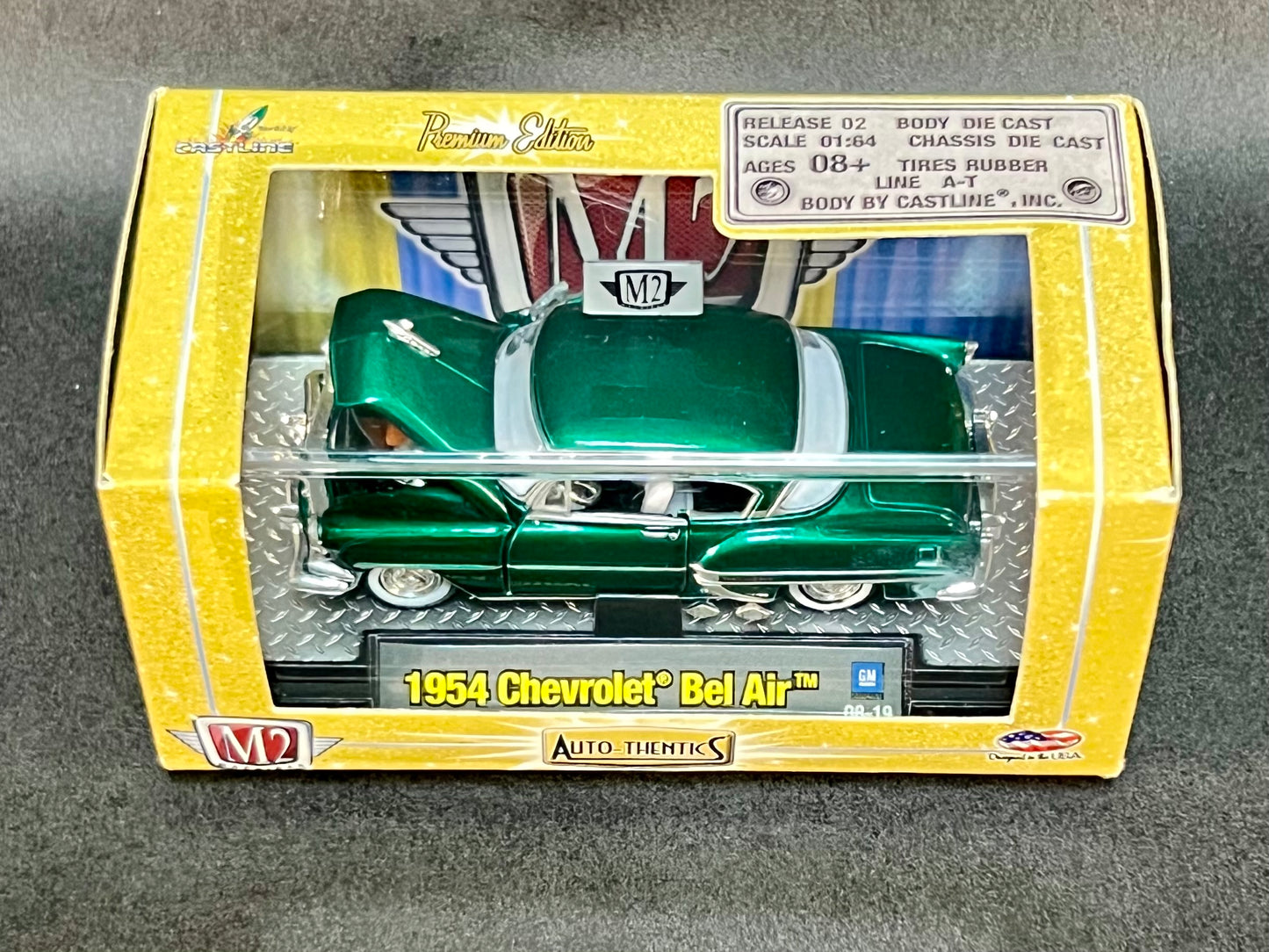 2009 M2 Machines Auto-Thentics Release 02 1954 Chevrolet Bel Air 08-19, Green