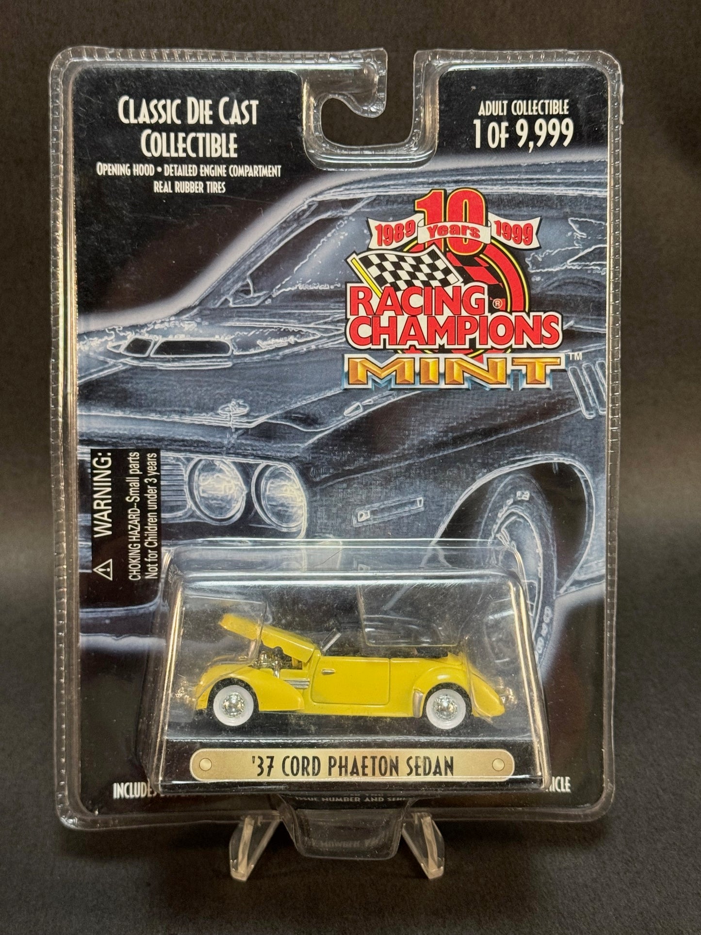 1999 Racing Champions MINT Issue #237 '37 Cord Phaeton Sedan, Yellow