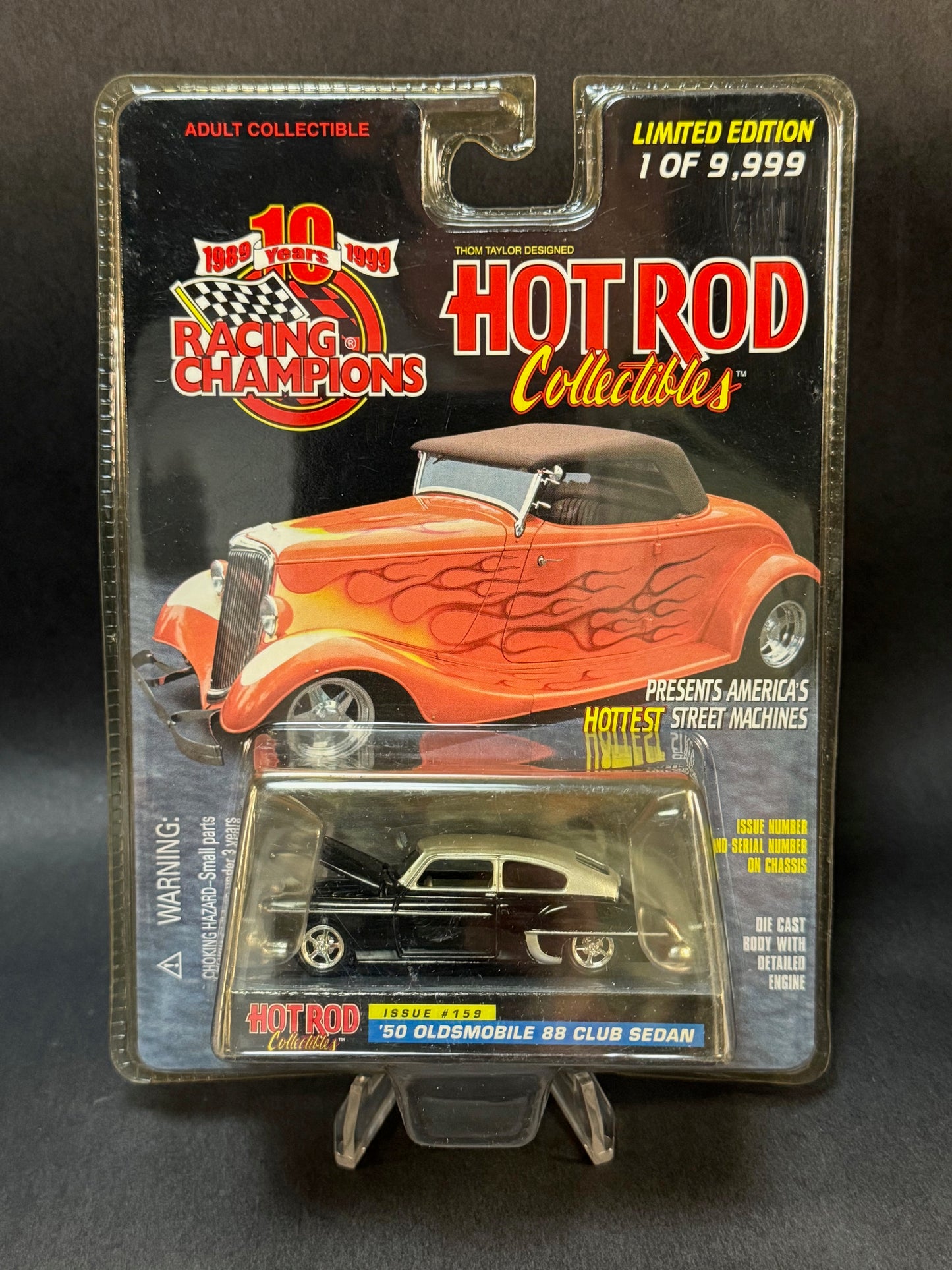 1999 Racing Champions Hot Rod Collectibles #159 '50 Oldsmobile 88 Club Sedan, Black and Silver
