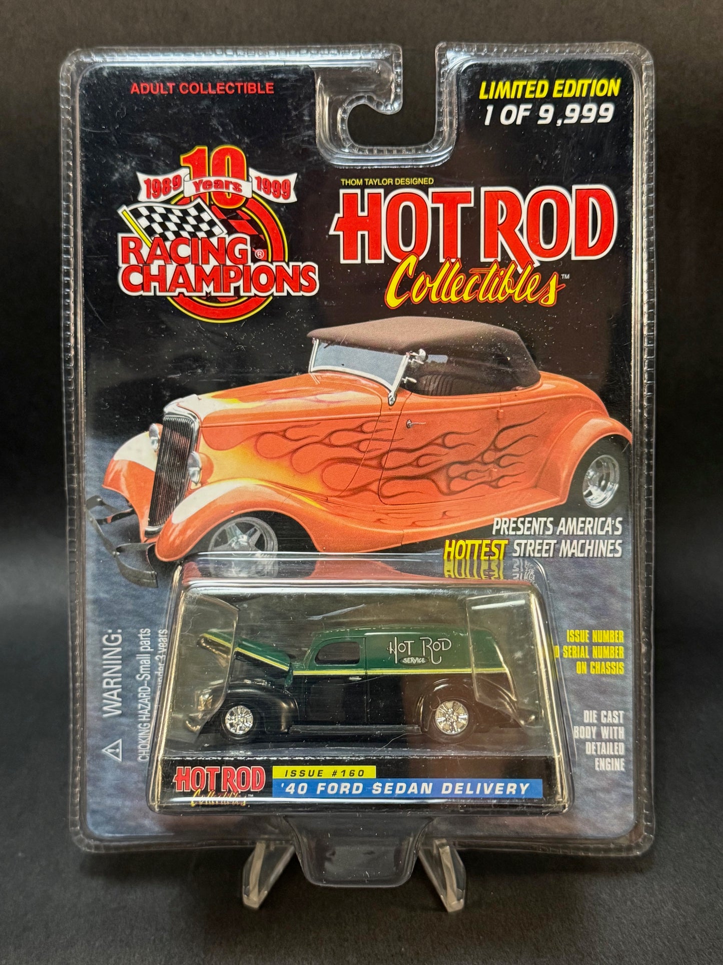 1999 Racing Champions Hot Rod Collectibles #160 '40 Ford Sedan Delivery, Black and Green