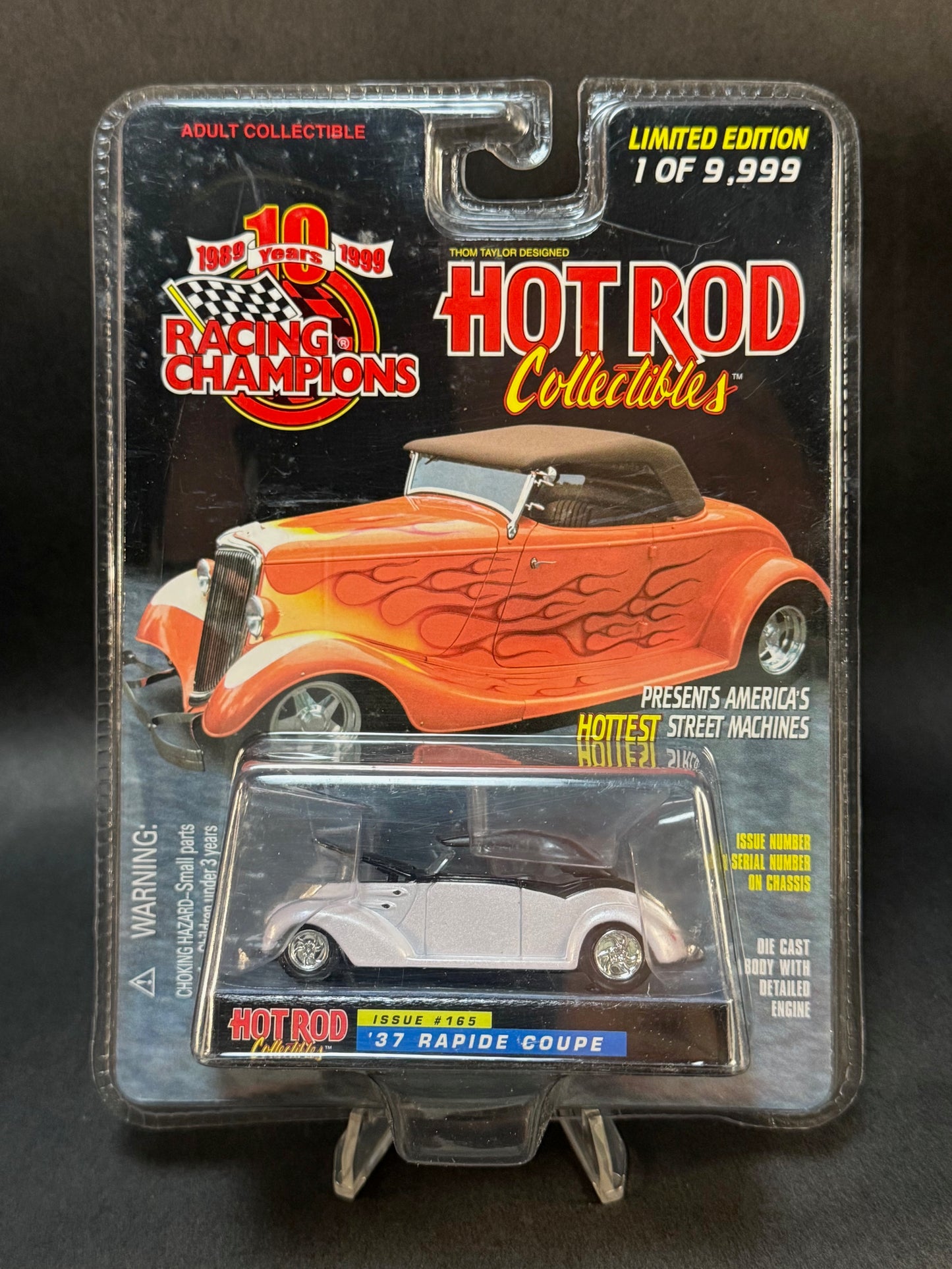 1999 Racing Champions Hot Rod Collectibles #165 '37 Rapide Coupe, Black and White