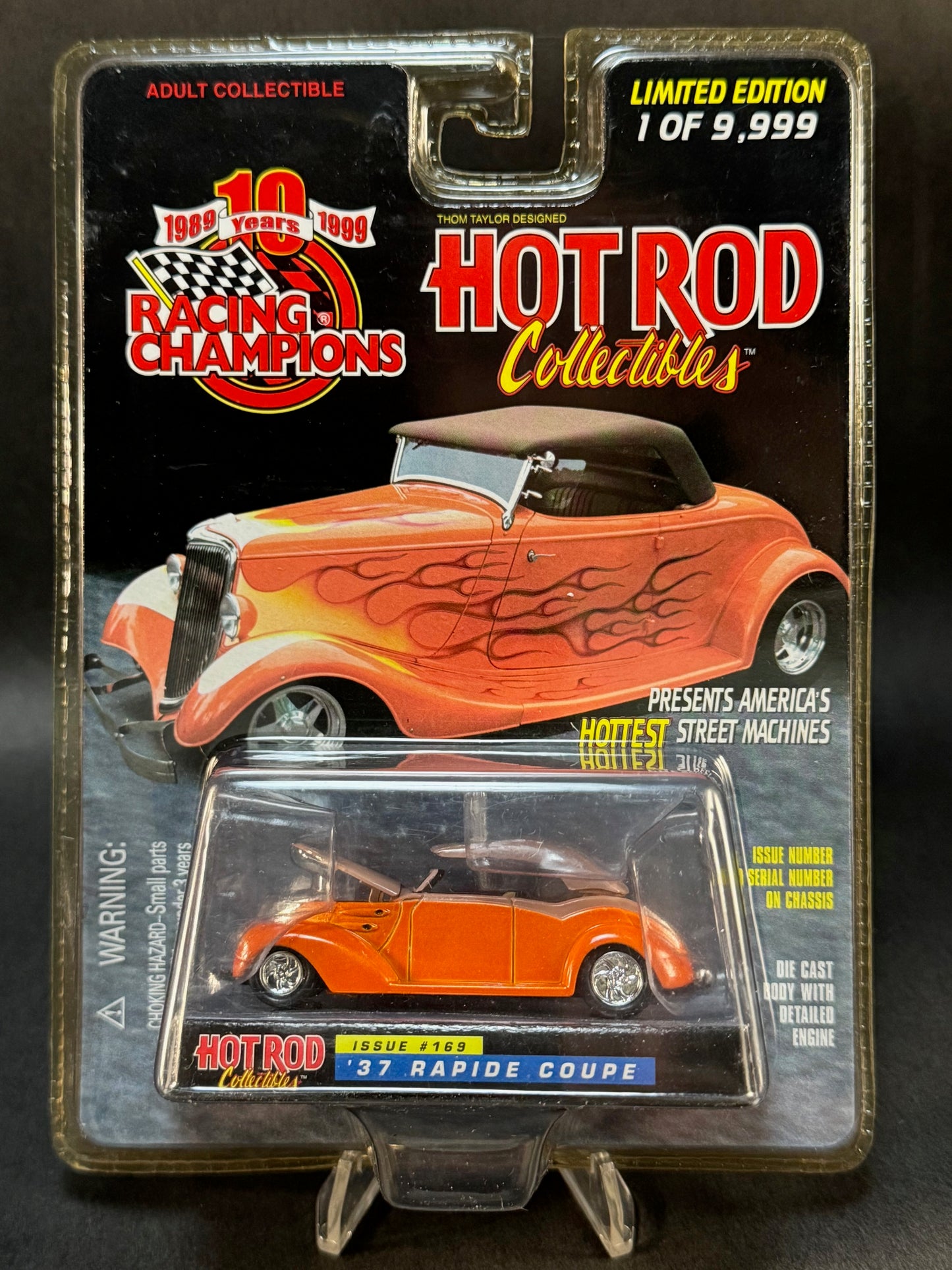 1999 Racing Champions Hot Rod Collectibles #169 '37 Rapide Coupe, Orange