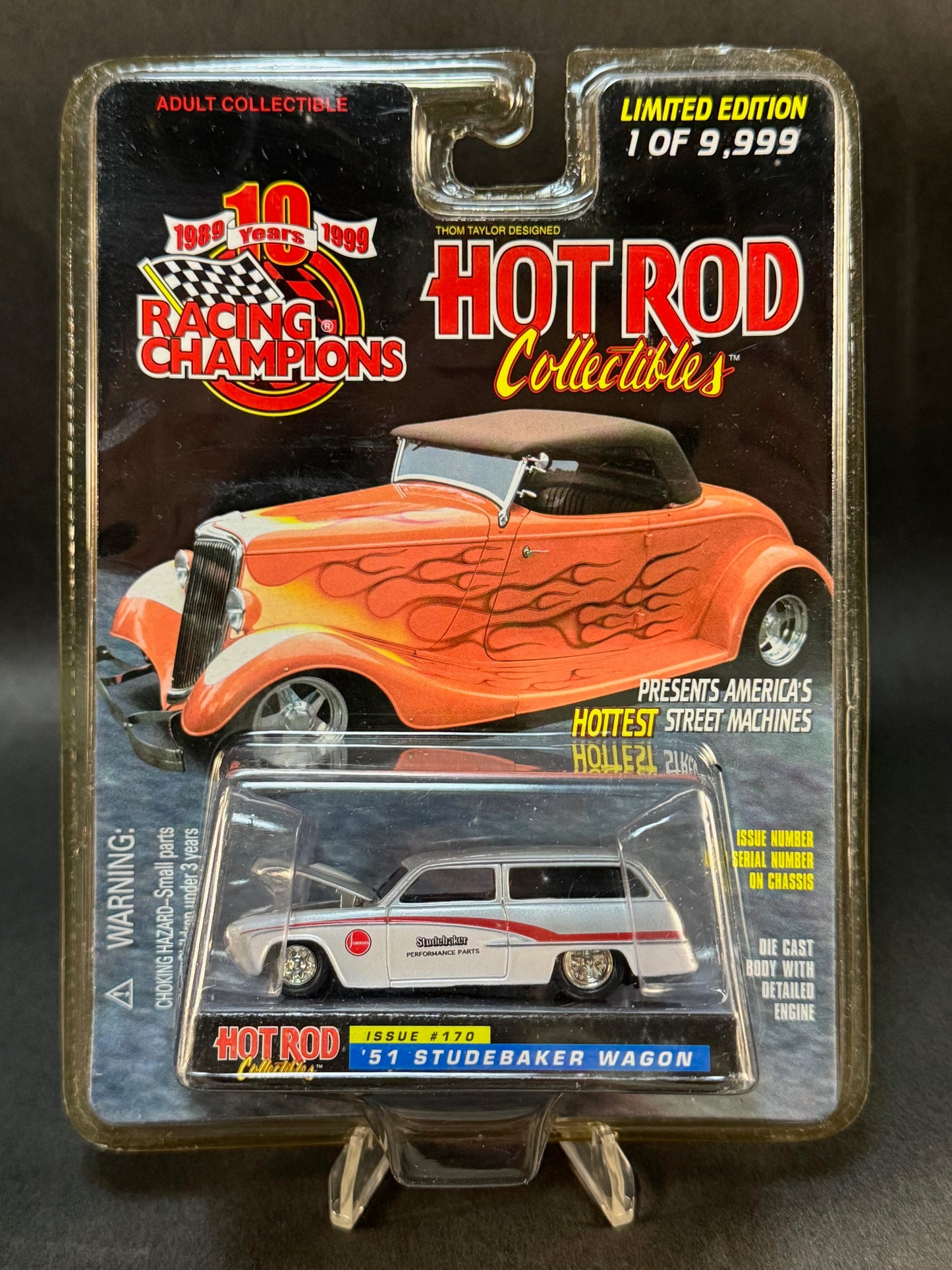 1999 Racing Champions Hot Rod Collectibles #170 '51 Studebaker Wagon, Silver and White