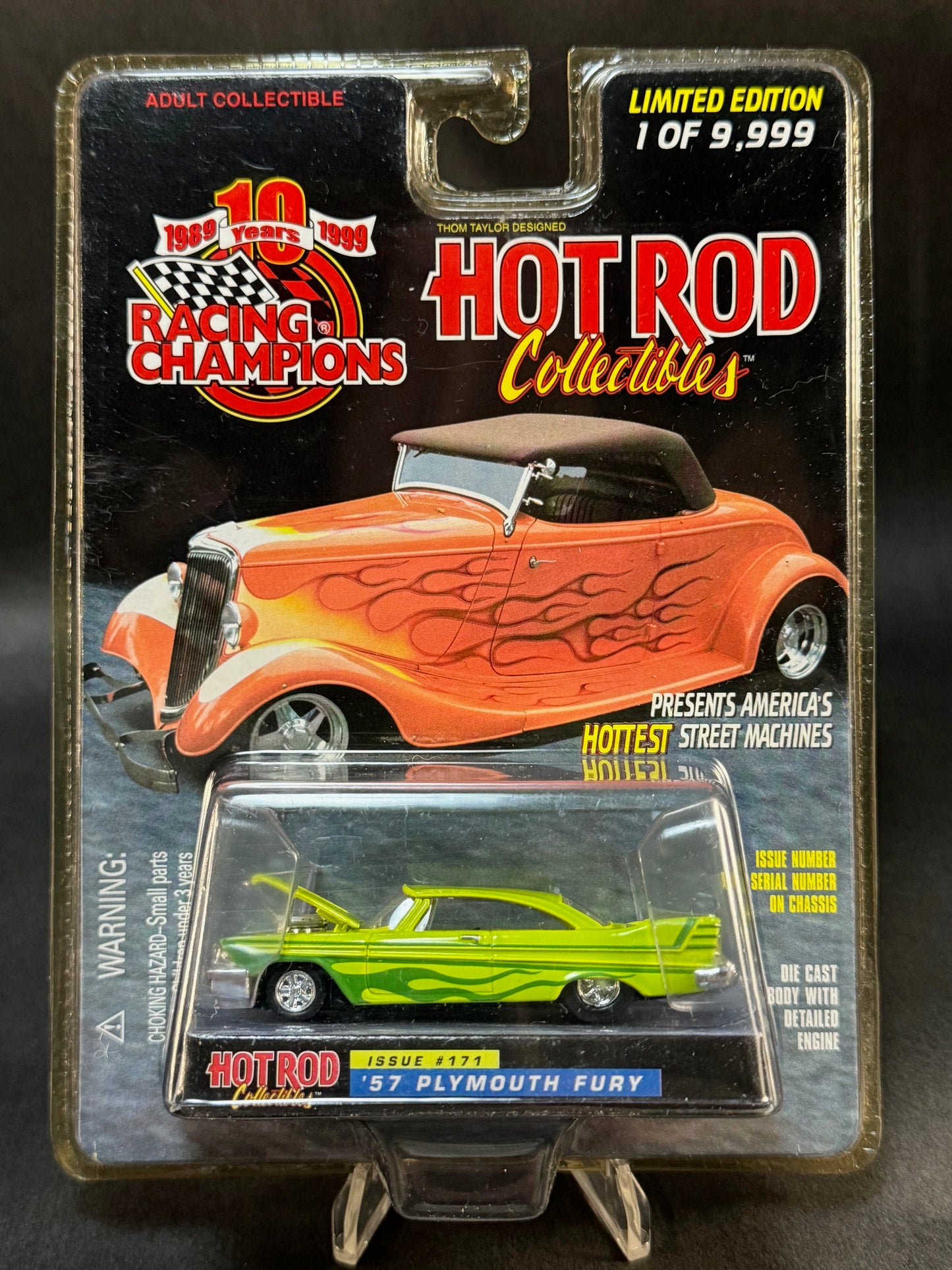 1999 Racing Champions Hot Rod Collectibles #171 '57 Plymouth Fury, Green